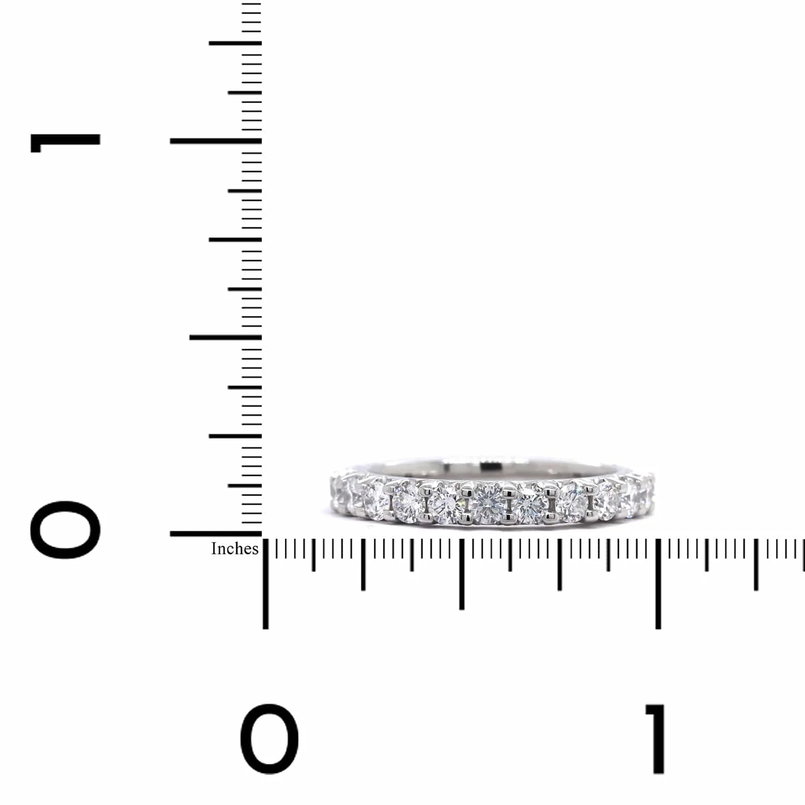 Platinum Shared Prong Diamond Eternity Band - Image 4