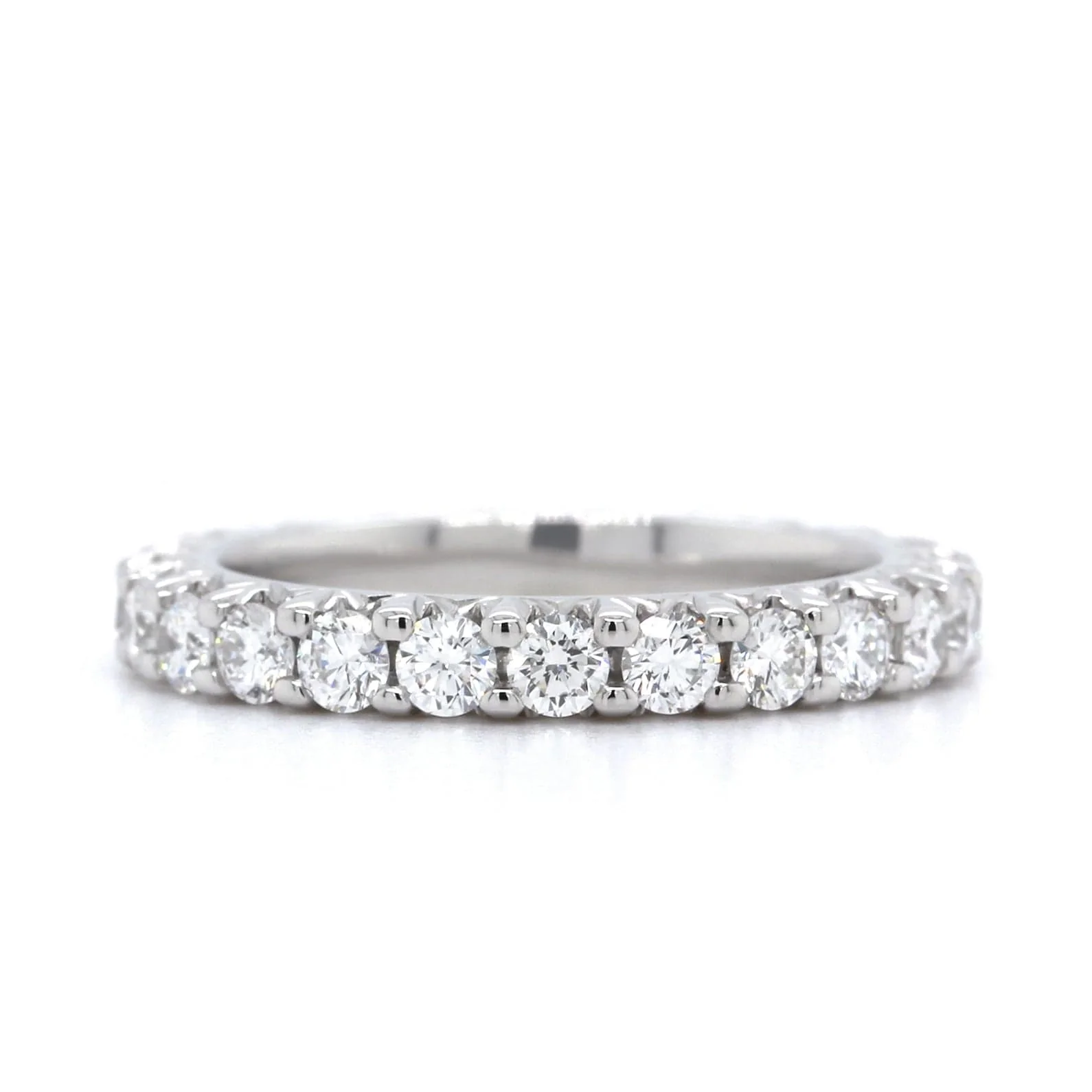 Platinum Shared Prong Diamond Eternity Band - Image 5