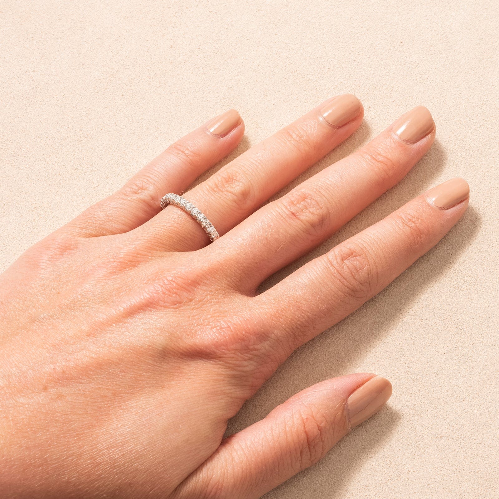 Platinum Shared Prong Diamond Eternity Band - Image 2