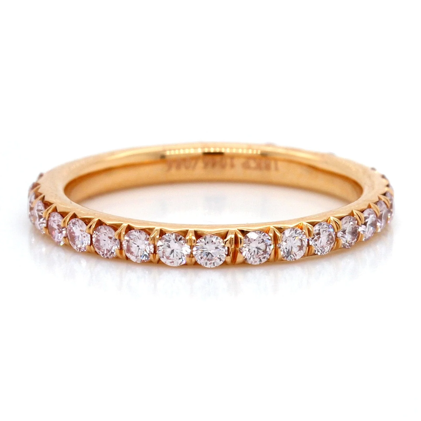 18K Rose Gold Pink Diamond Eternity Band