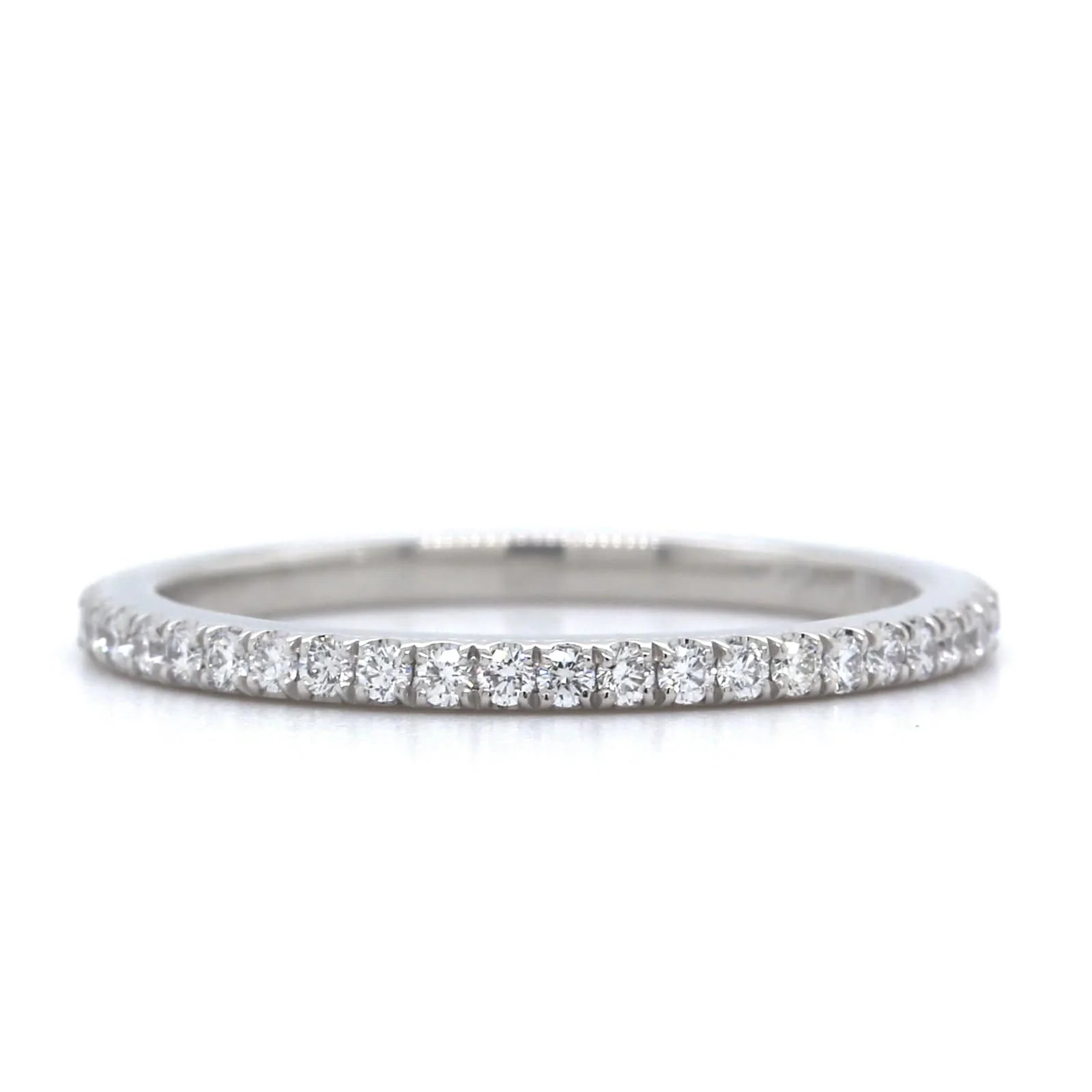 Platinum Micro Pave Diamond Eternity Band - Image 5