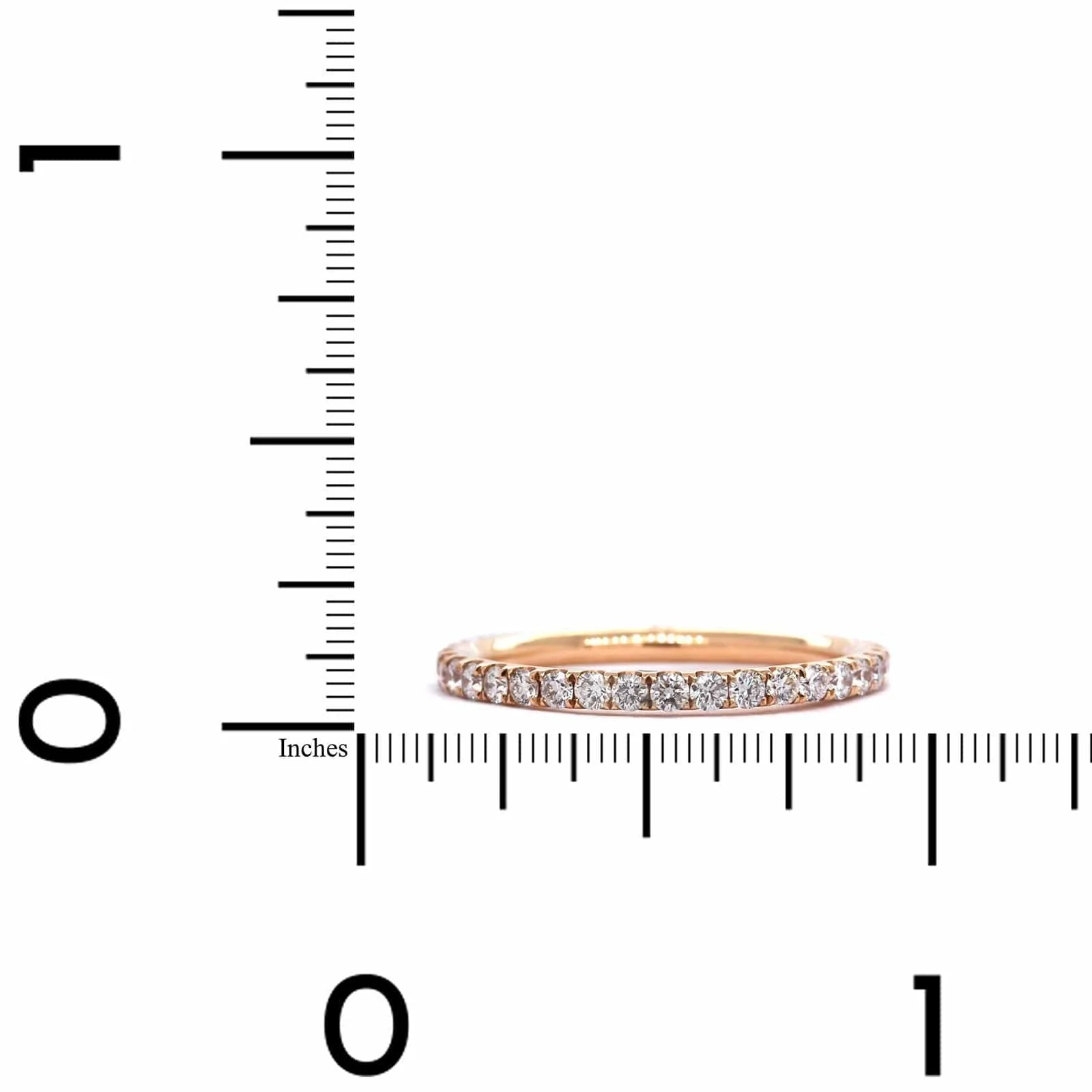 18K Rose Gold Shared Prong Diamond Eternity Band - Image 3