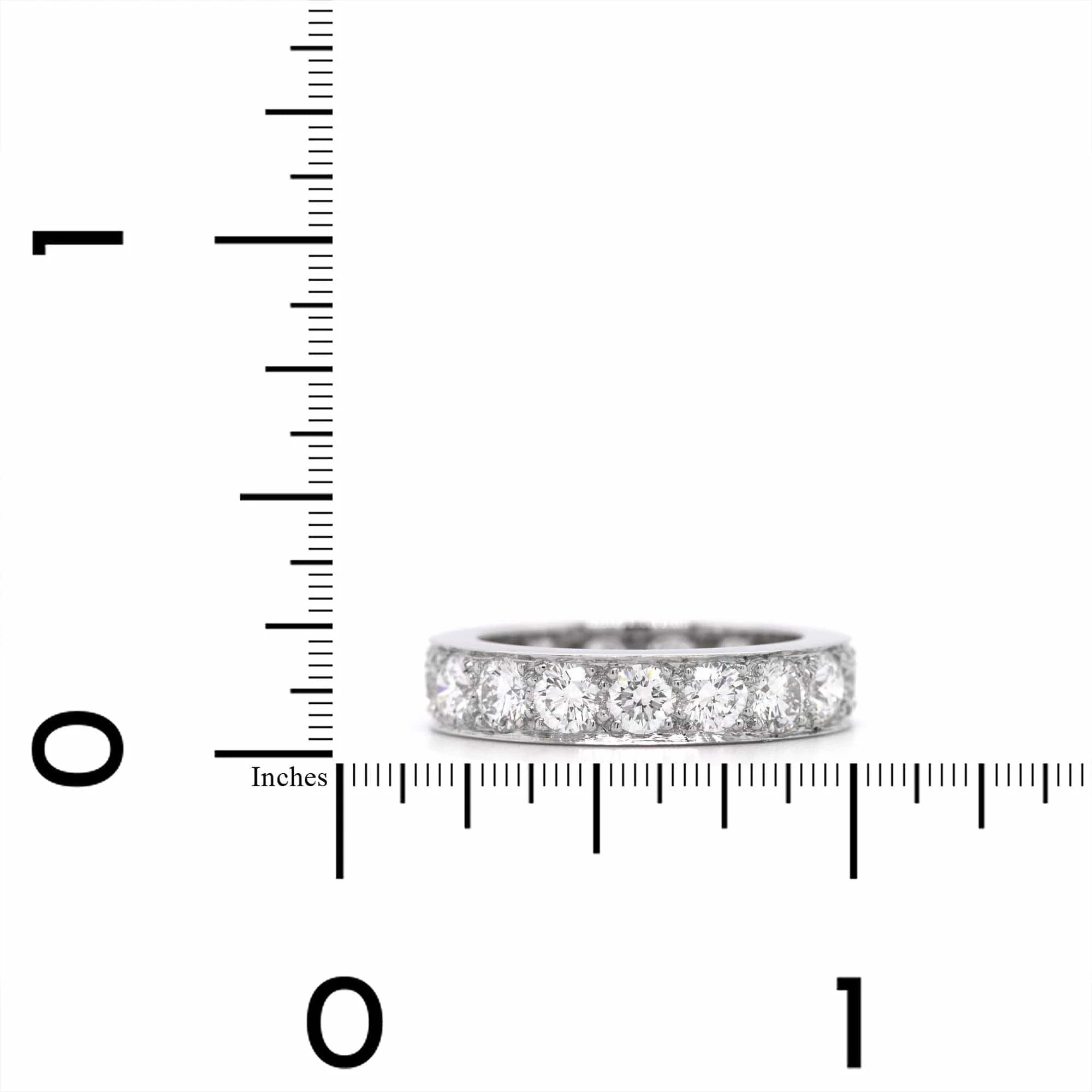 Oscar Heyman Platinum Bead Set Diamond Eternity Band - Image 4
