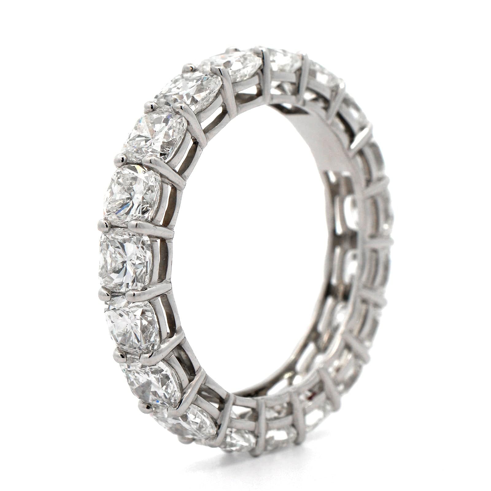 Platinum Cushion Cut Diamond Eternity Band - Image 2