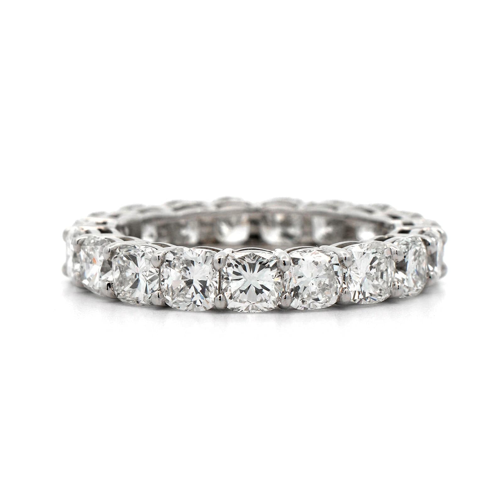 Platinum Cushion Cut Diamond Eternity Band - Image 5