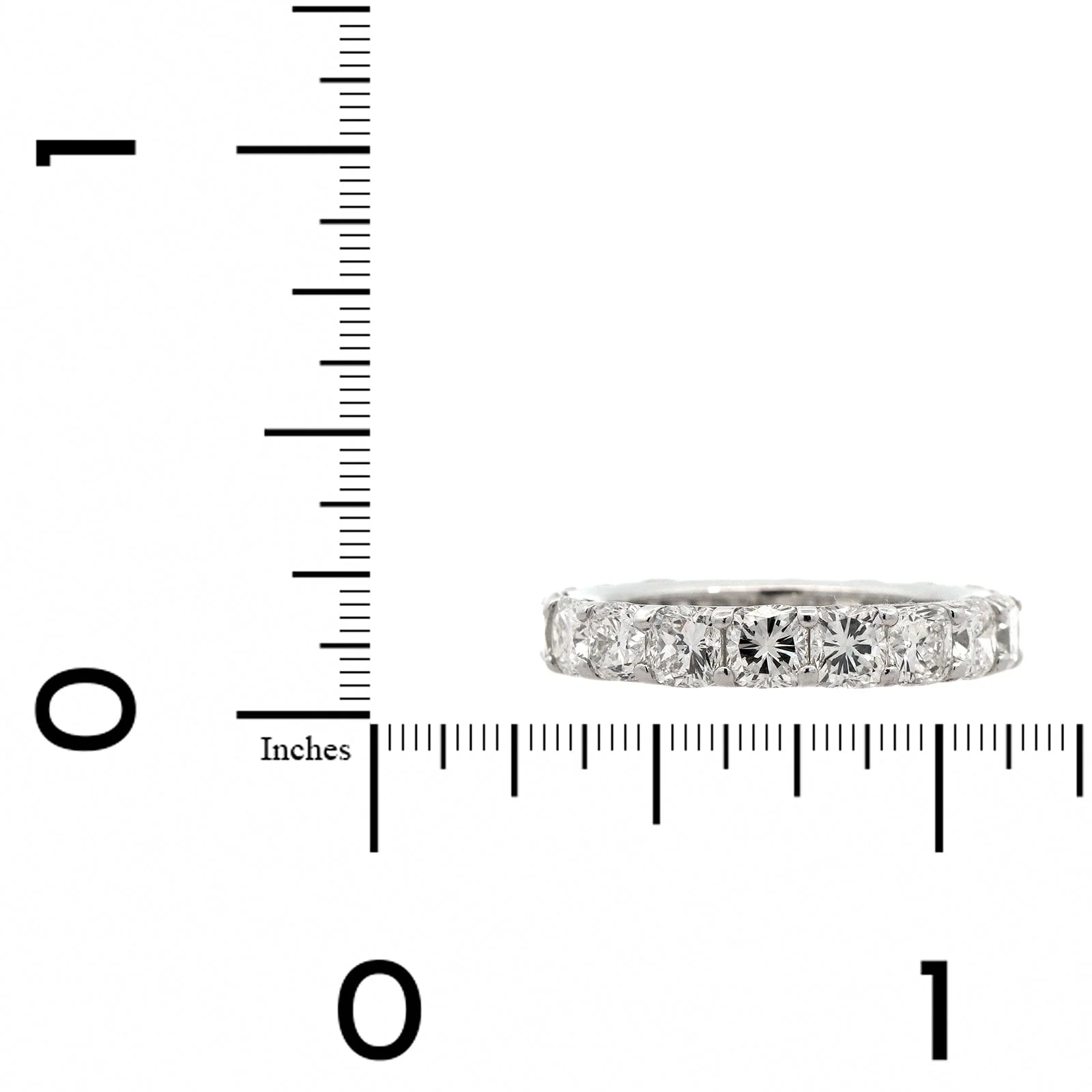 Platinum Cushion Cut Diamond Eternity Band - Image 4