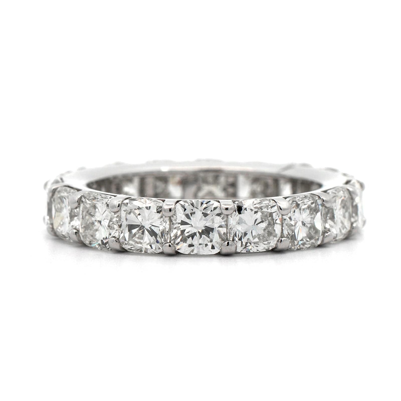 Platinum Cushion Cut Diamond Eternity Band - Image 5