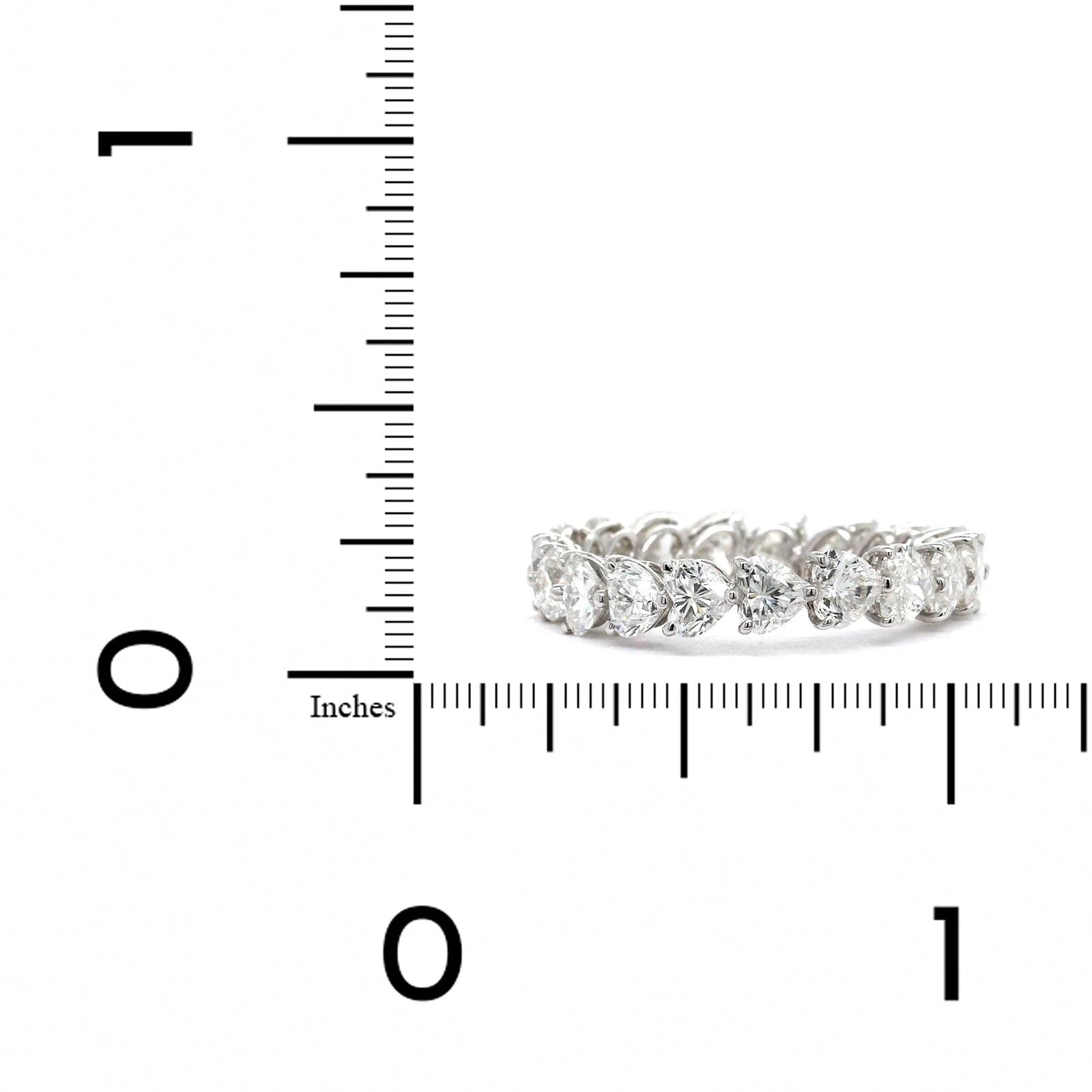 Etho Maria 18K White Gold Heart Shape Diamond Eternity Band - Image 4