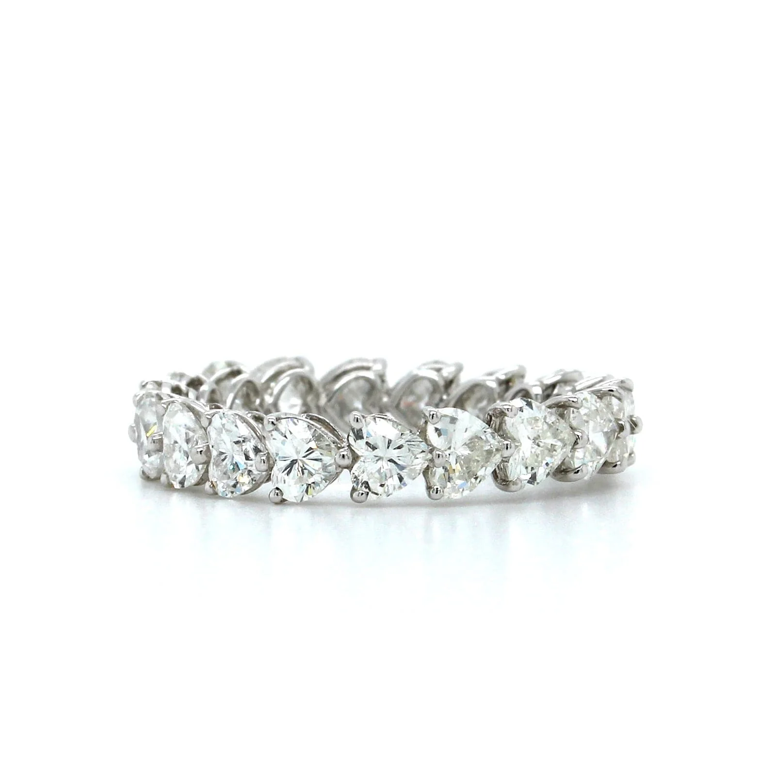 Etho Maria 18K White Gold Heart Shape Diamond Eternity Band - Image 5