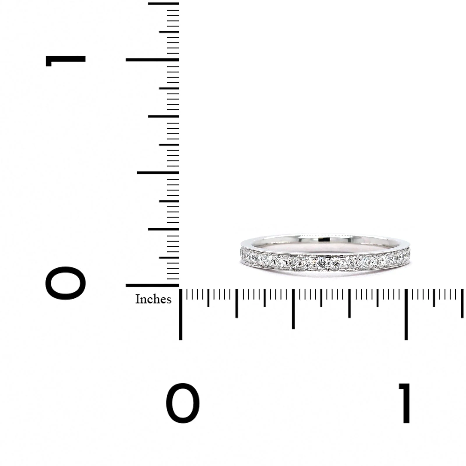 Platinum Bead Set Diamond Eternity Band - Image 3