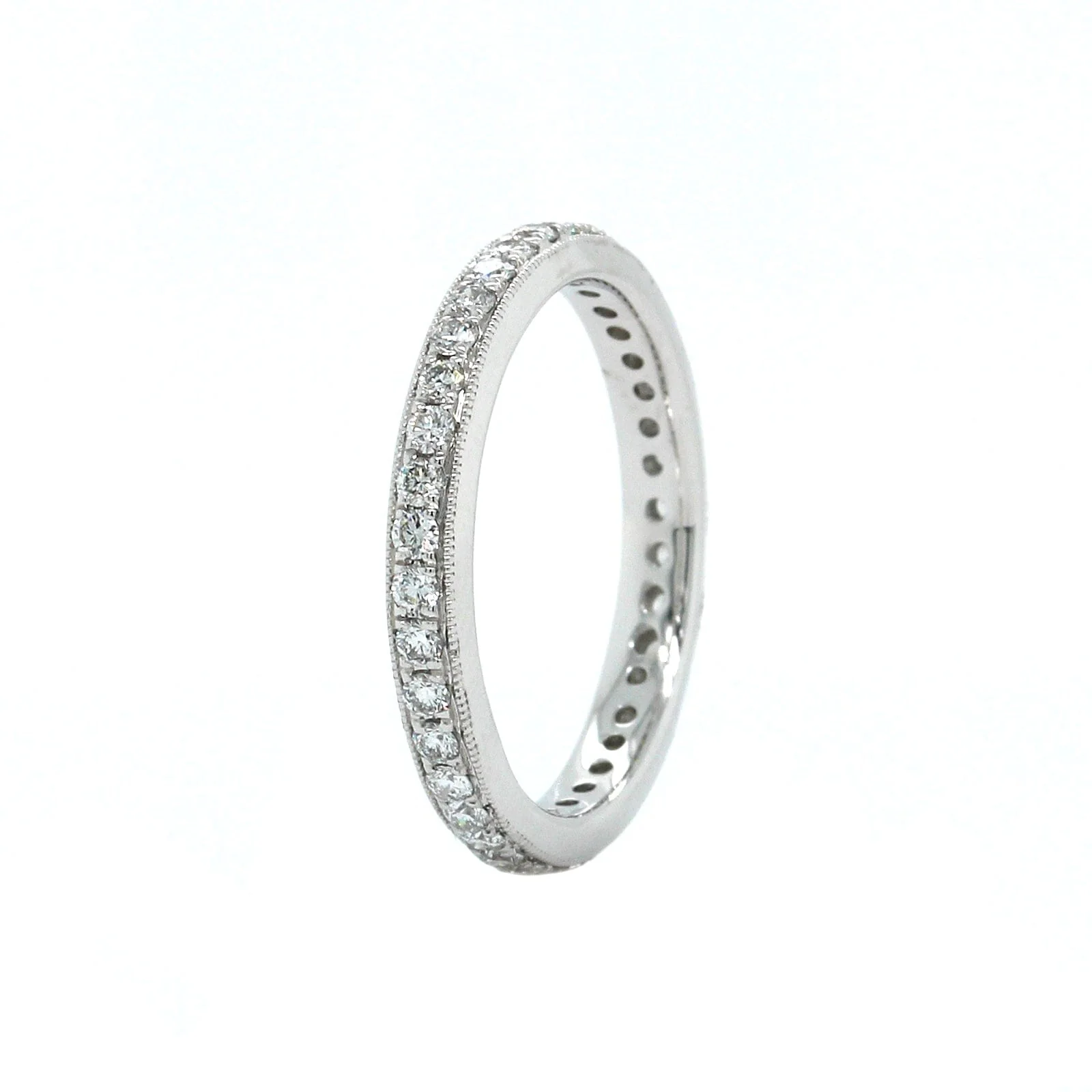 Platinum Milgrain Diamond Eternity Band - Image 2