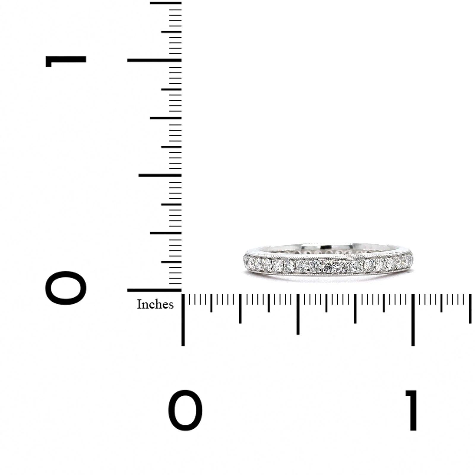 Platinum Milgrain Diamond Eternity Band - Image 3