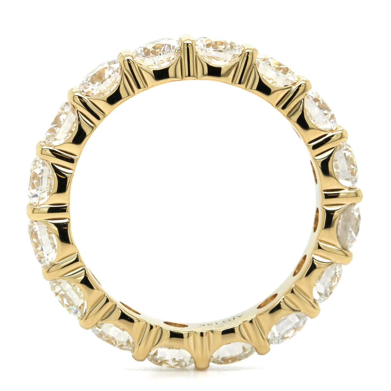 18K Yellow Gold Shared Prong Diamond Eternity Band - Image 3