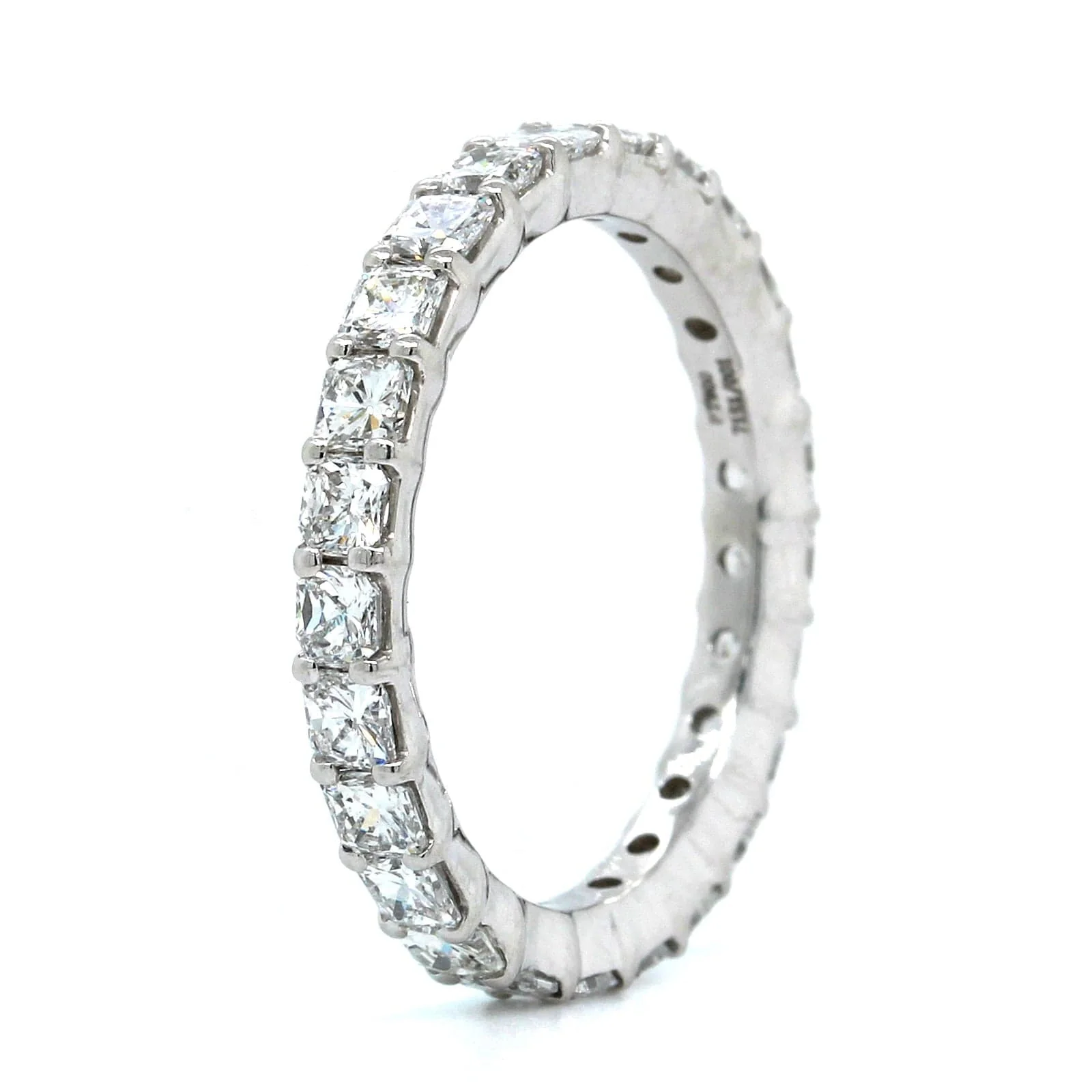 Platinum Radiant Cut Diamond Eternity Band - Image 2