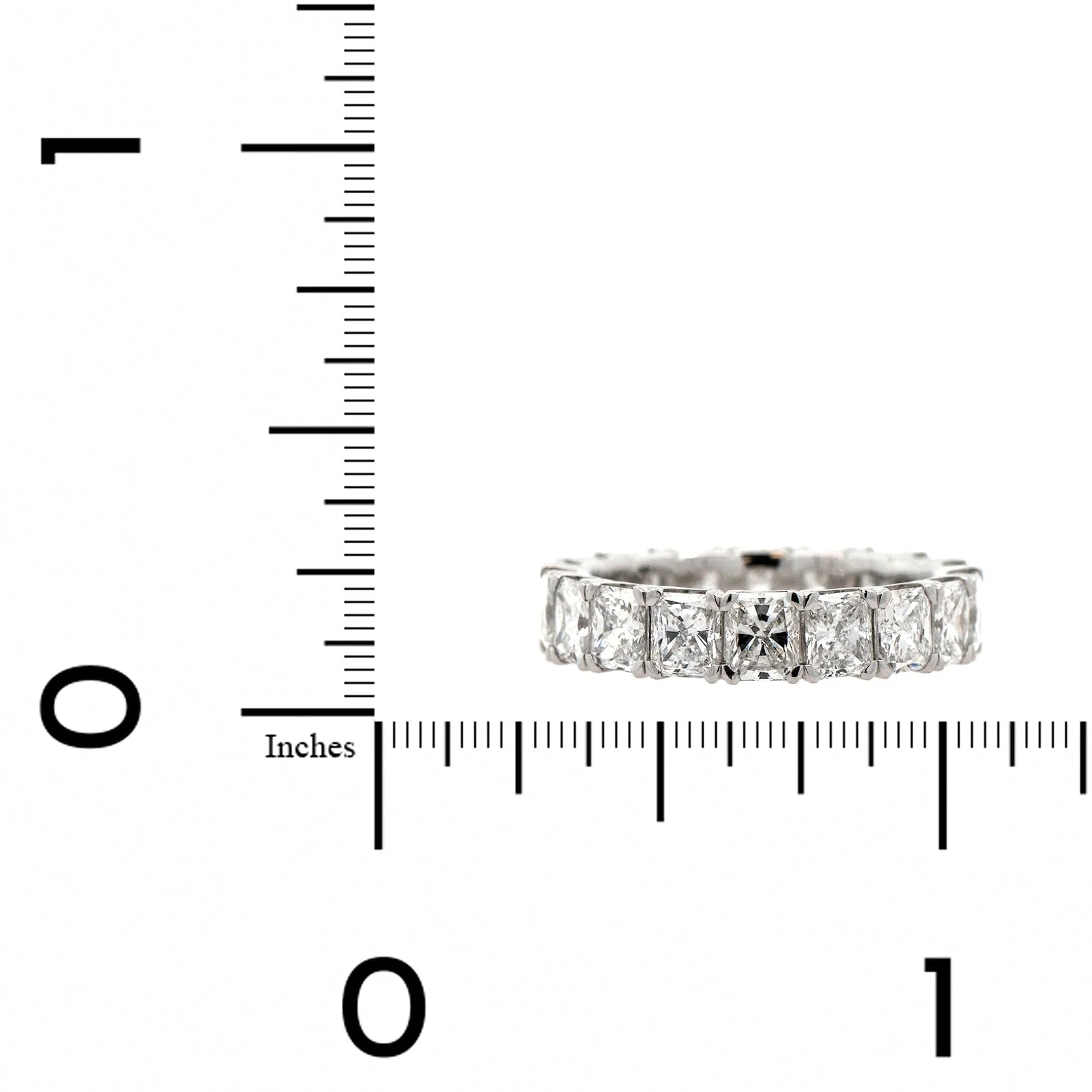 Platinum Radiant Cut Diamond Eternity Band - Image 4