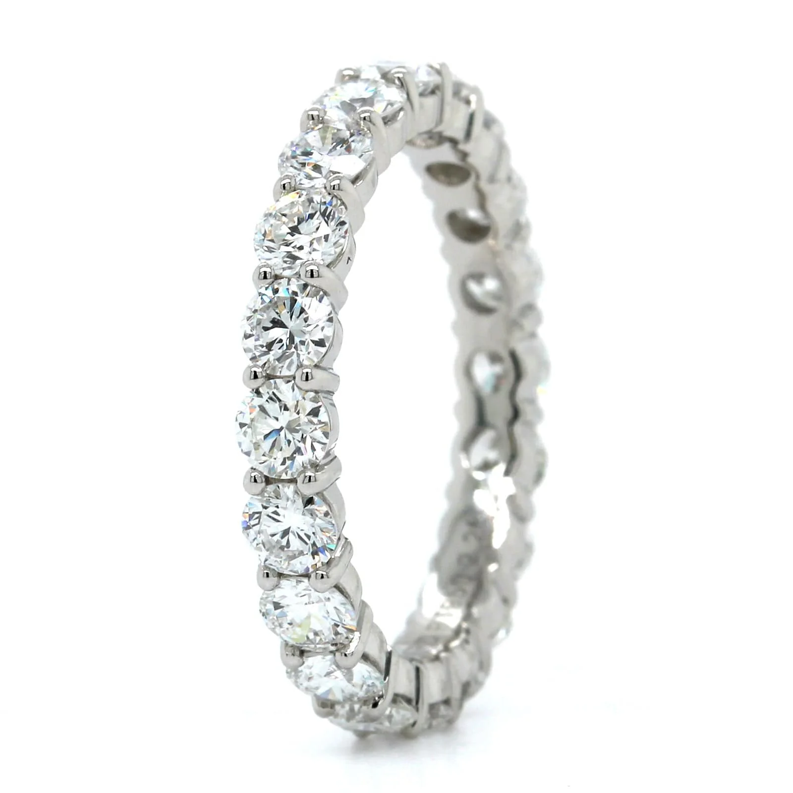 Platinum Ideal Cut Diamond Eternity Band - Image 2