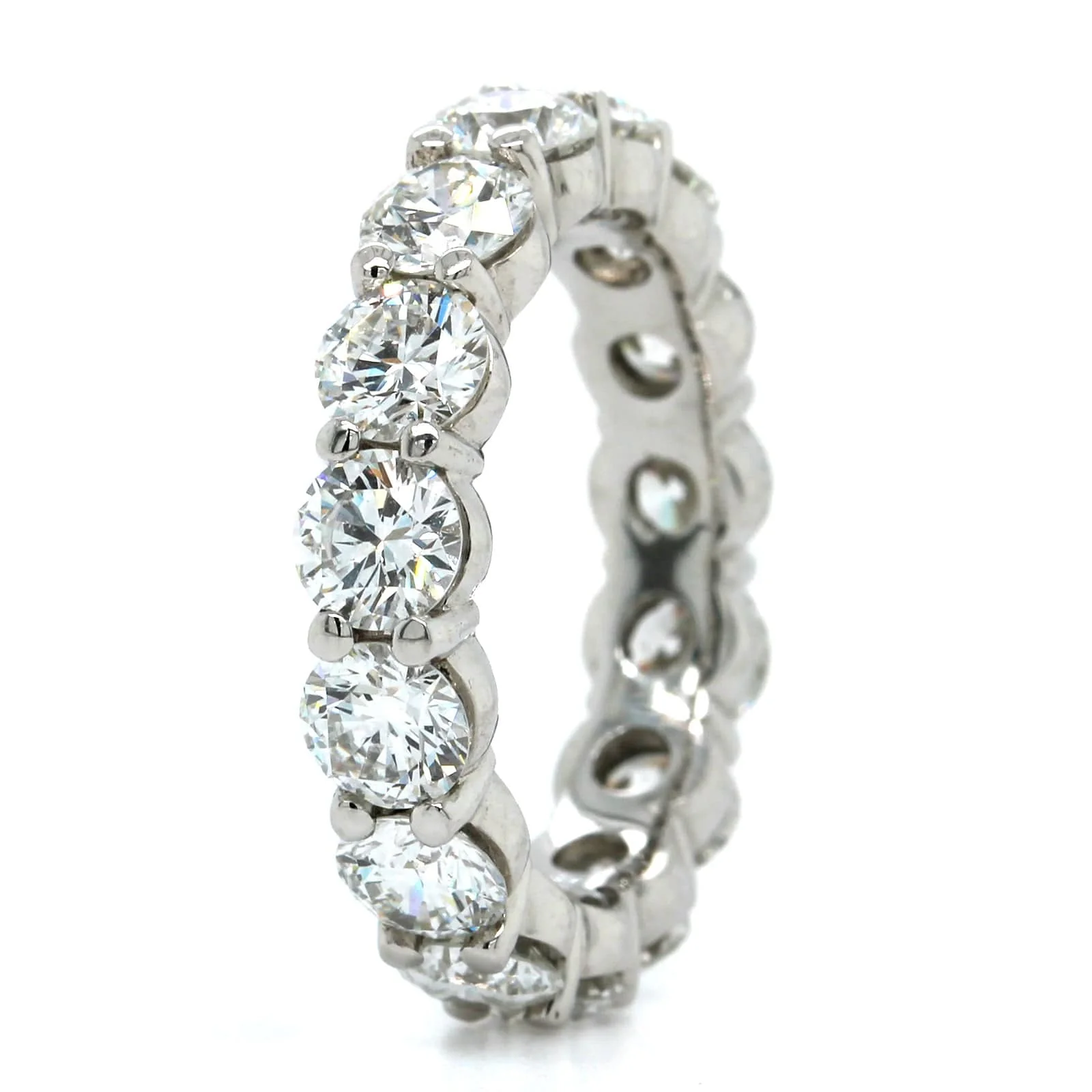 Platinum Ideal Cut Diamond Eternity Band - Image 2