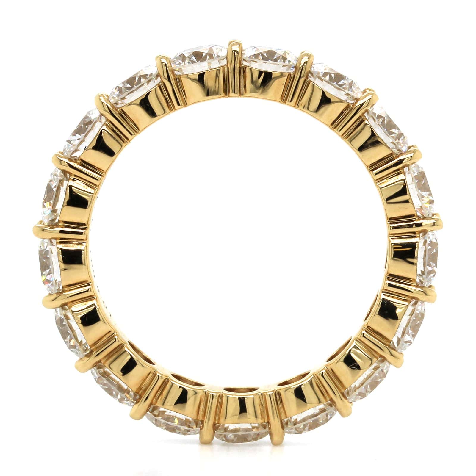 18K Yellow Gold Ideal Cut Diamond Eternity Band - Image 3