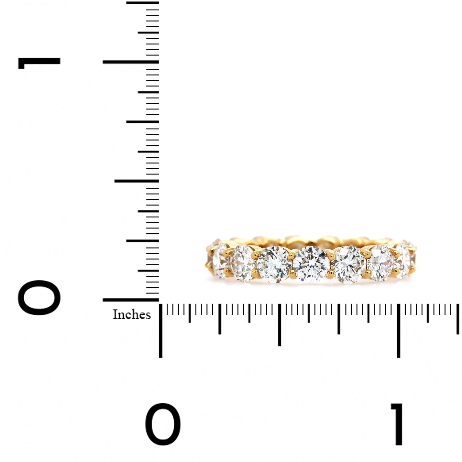 18K Yellow Gold Ideal Cut Diamond Eternity Band - Image 4