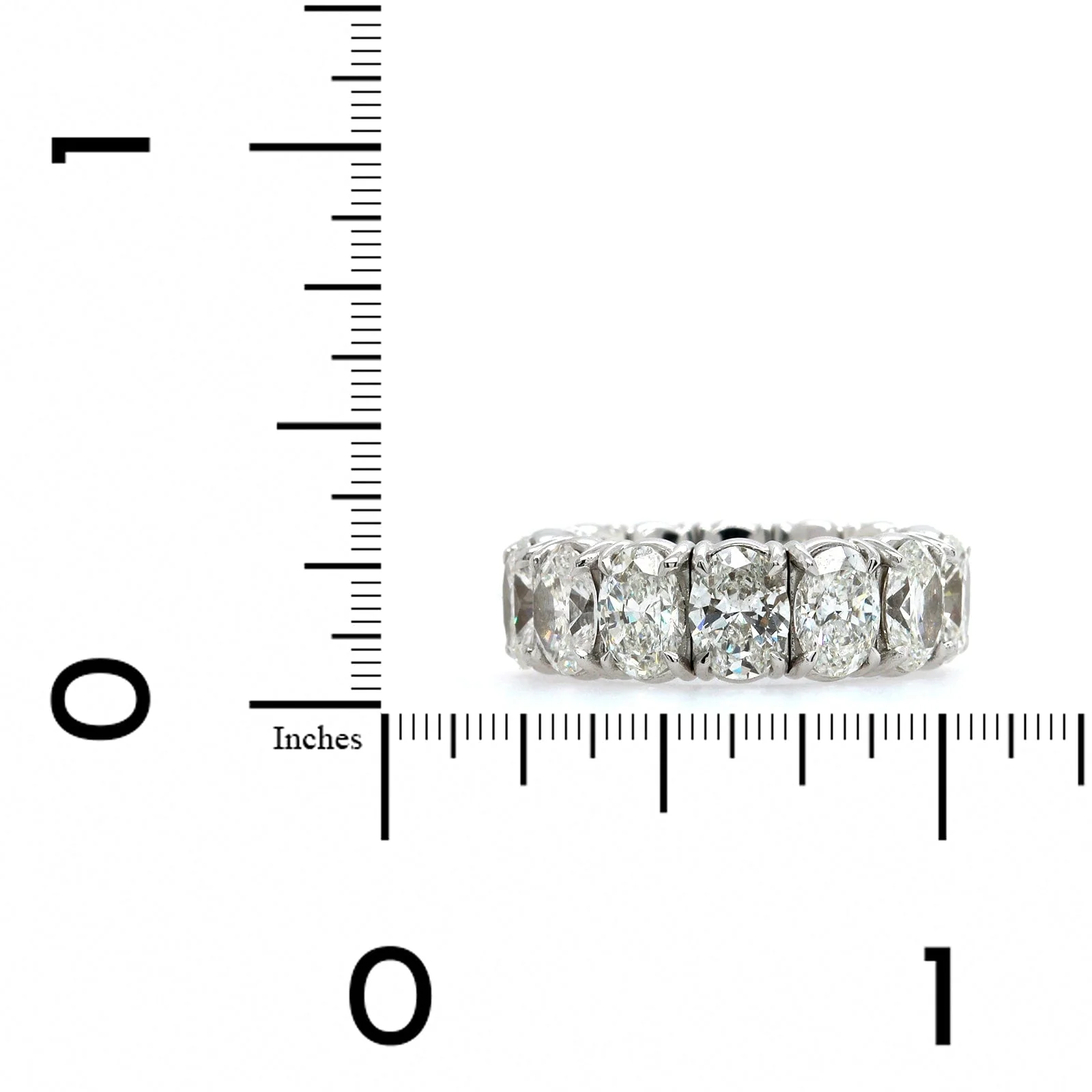 Zydo 18K White Gold Oval Diamond Stretch Ring - Image 4
