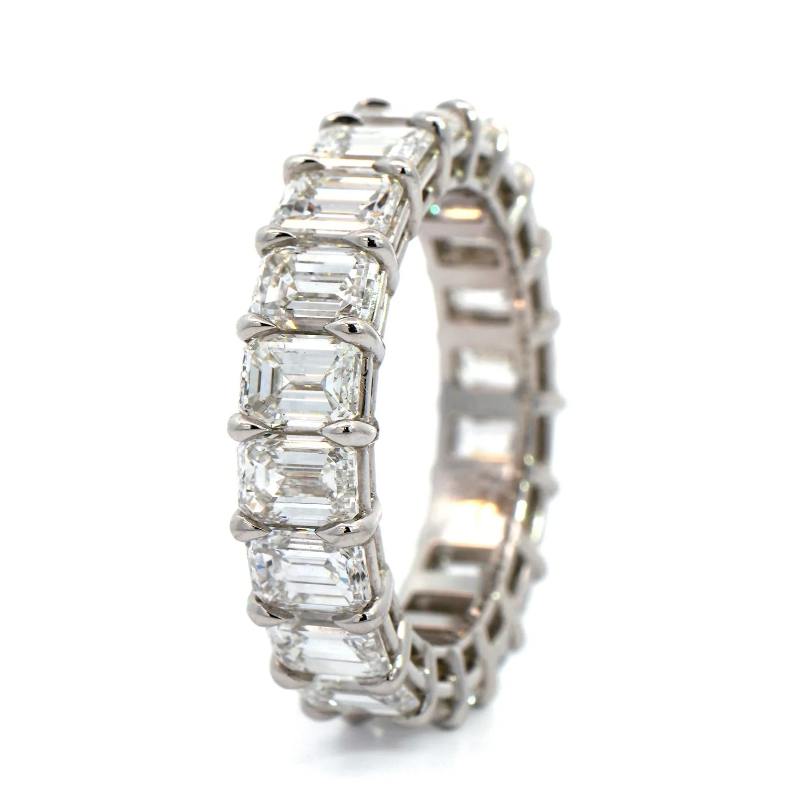 Platinum Shared Prong Diamond Eternity Band - Image 2