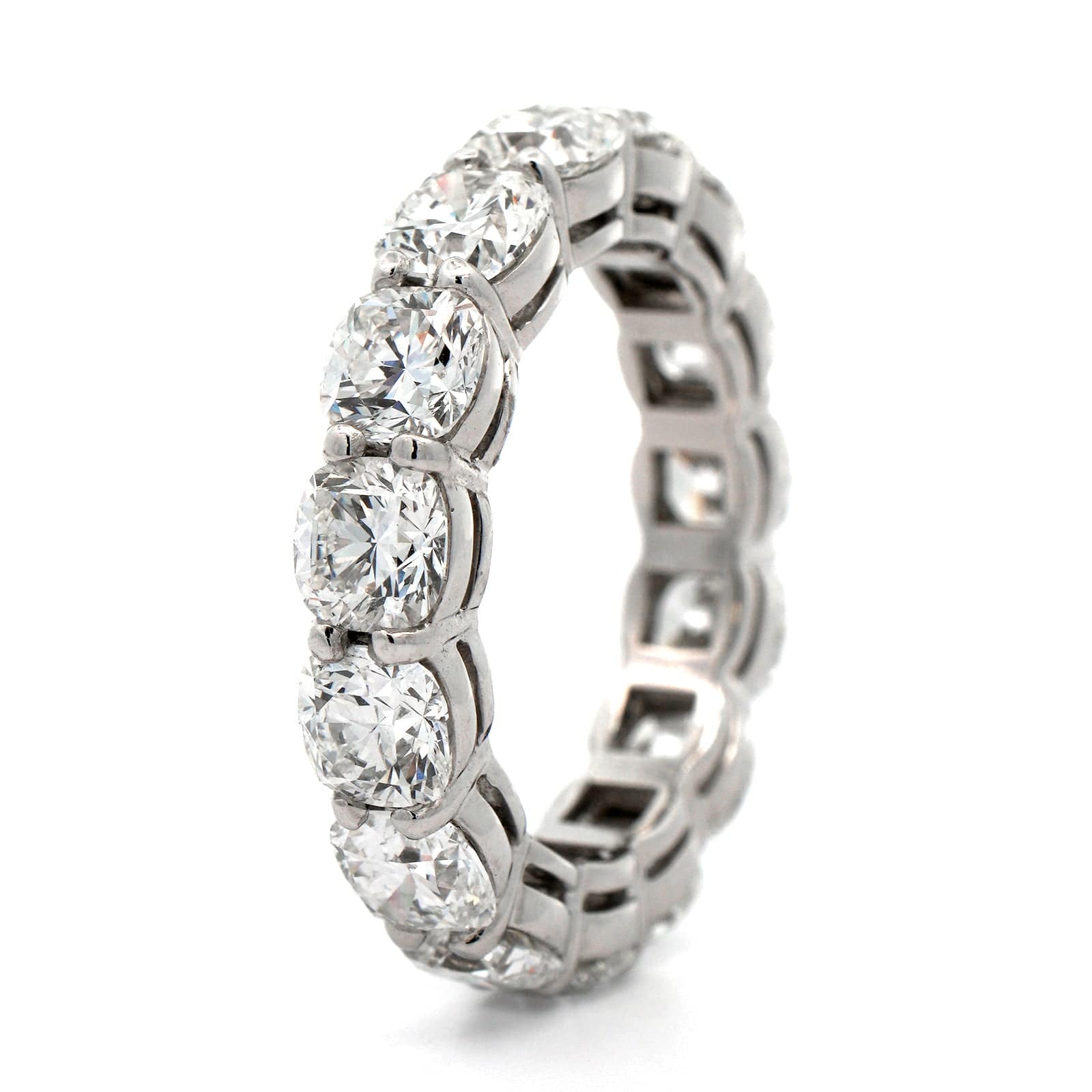 Platinum Cushion Cut Diamond Eternity Band - Image 2