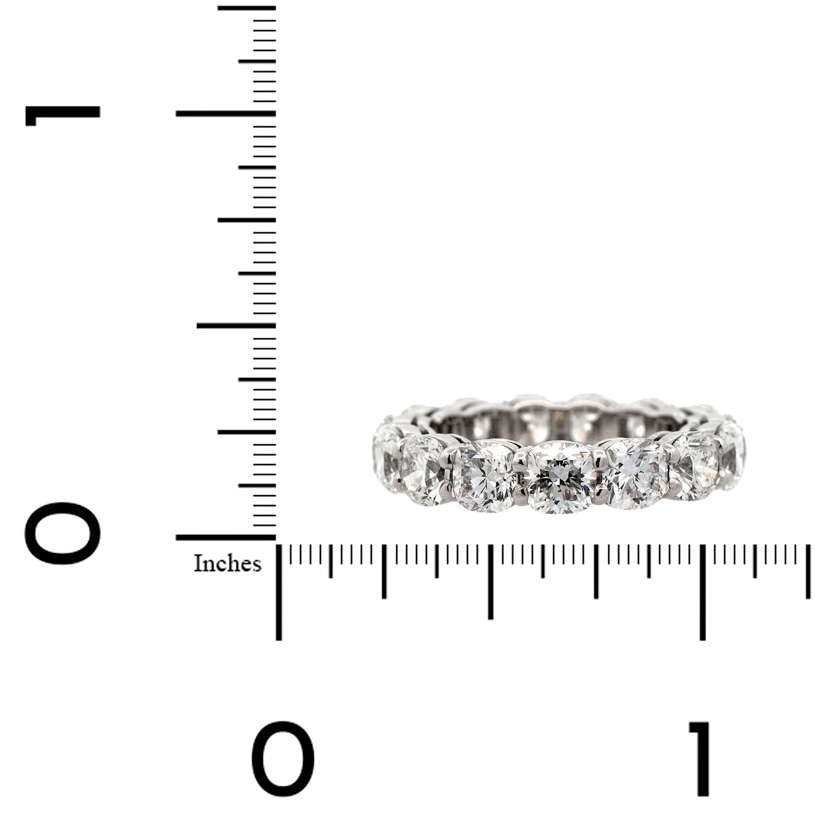 Platinum Cushion Cut Diamond Eternity Band - Image 4