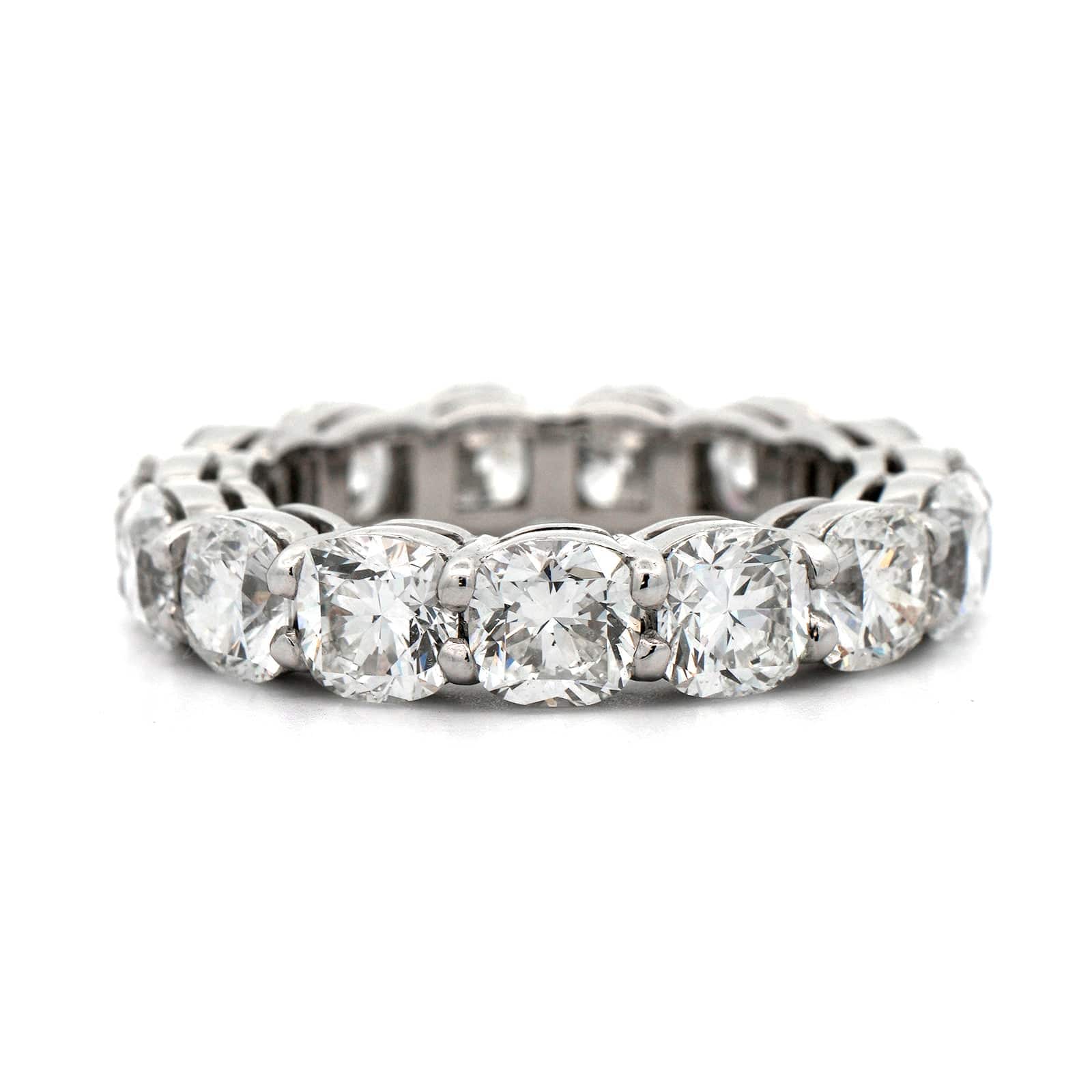 Platinum Cushion Cut Diamond Eternity Band - Image 5