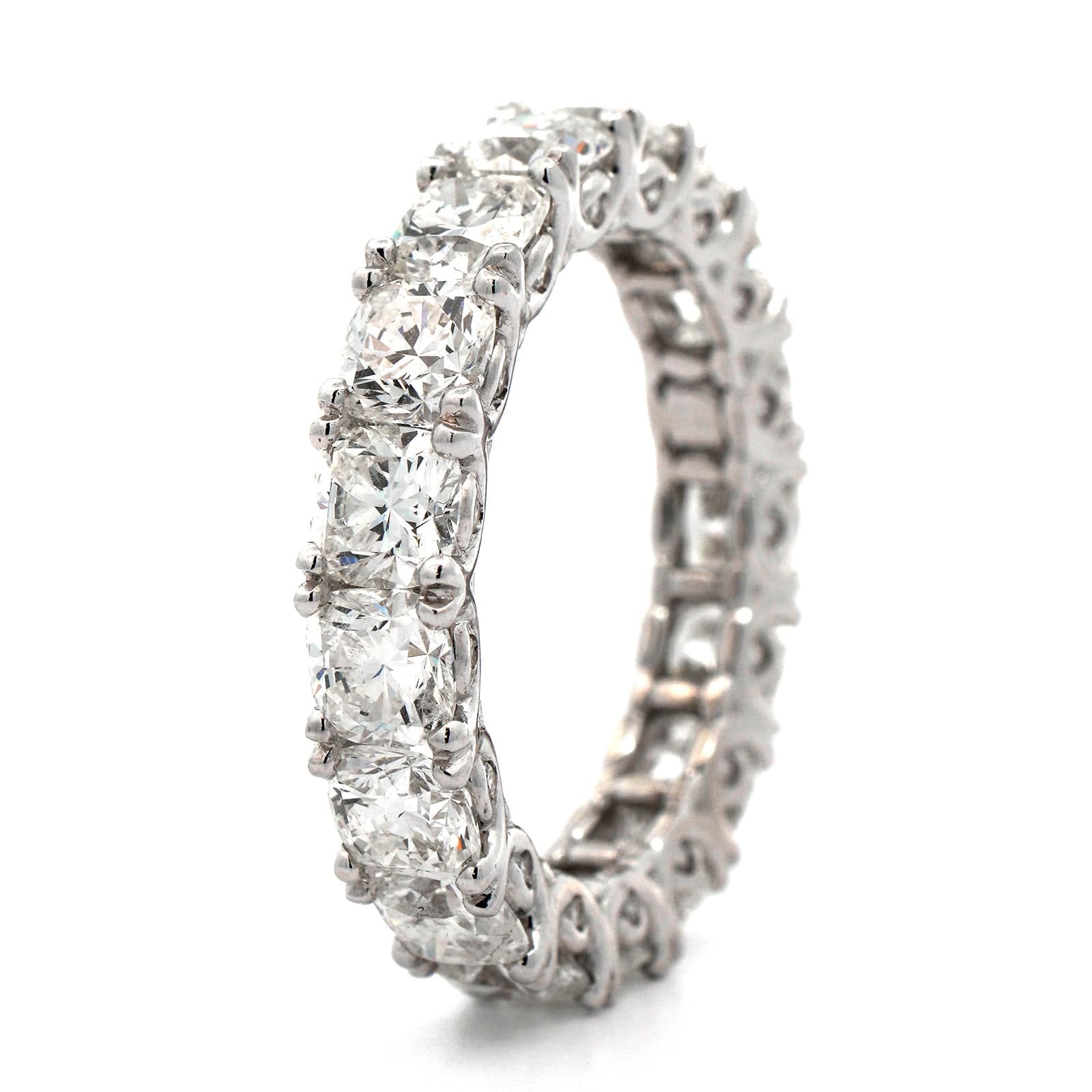 Platinum Cushion Cut Diamond Eternity Band - Image 2