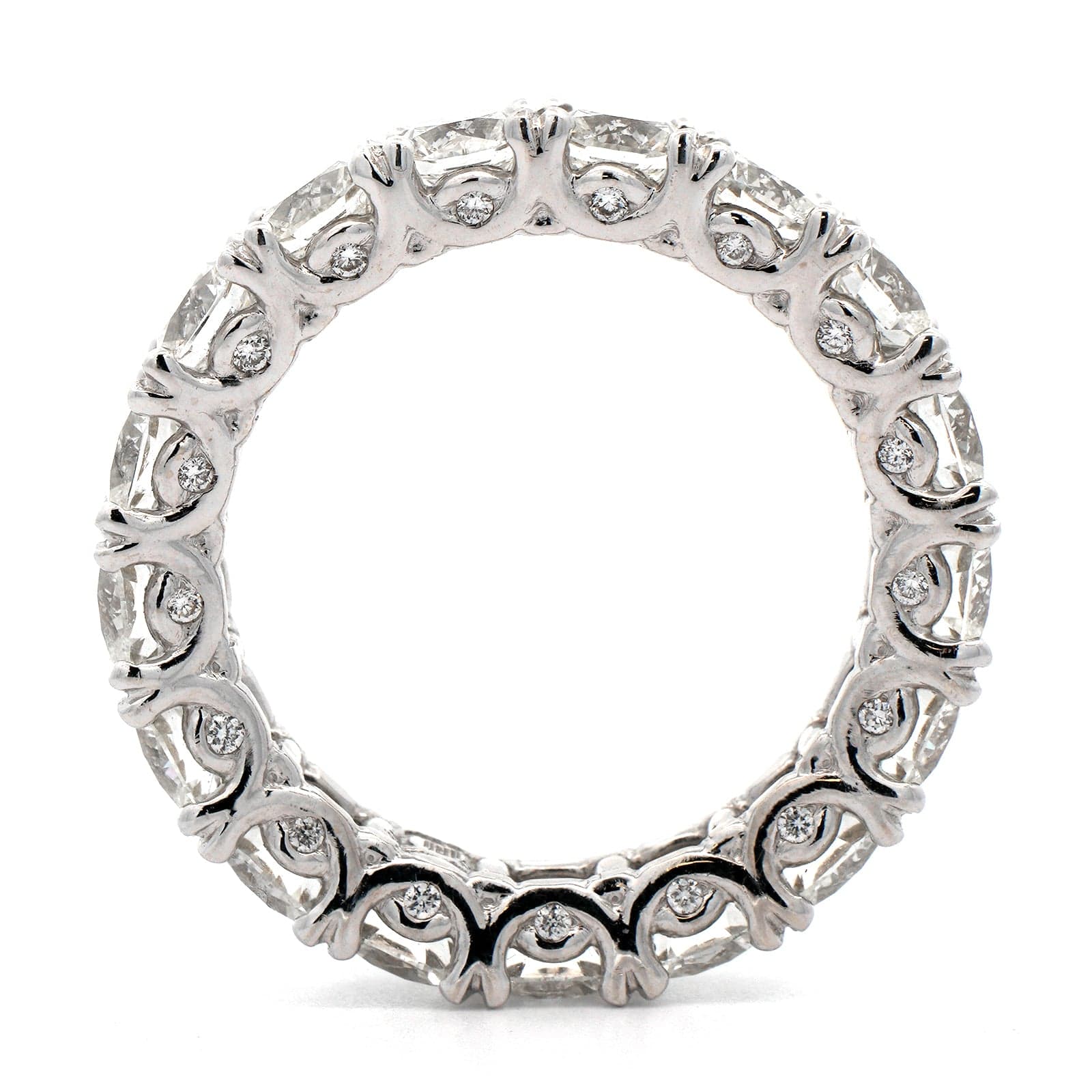 Platinum Cushion Cut Diamond Eternity Band - Image 3