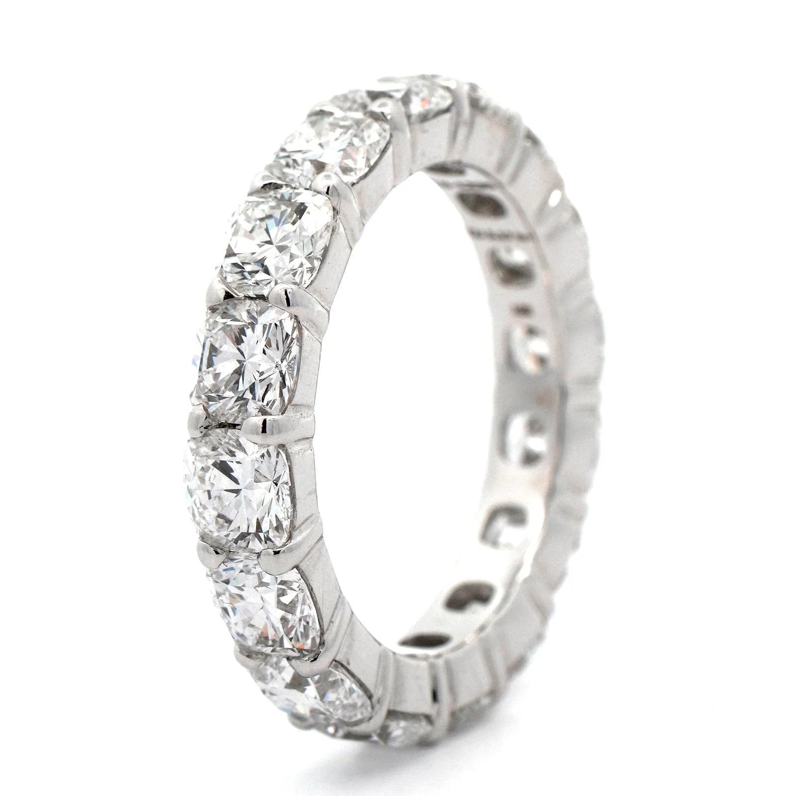 Platinum Cushion Cut Diamond Eternity Band - Image 2