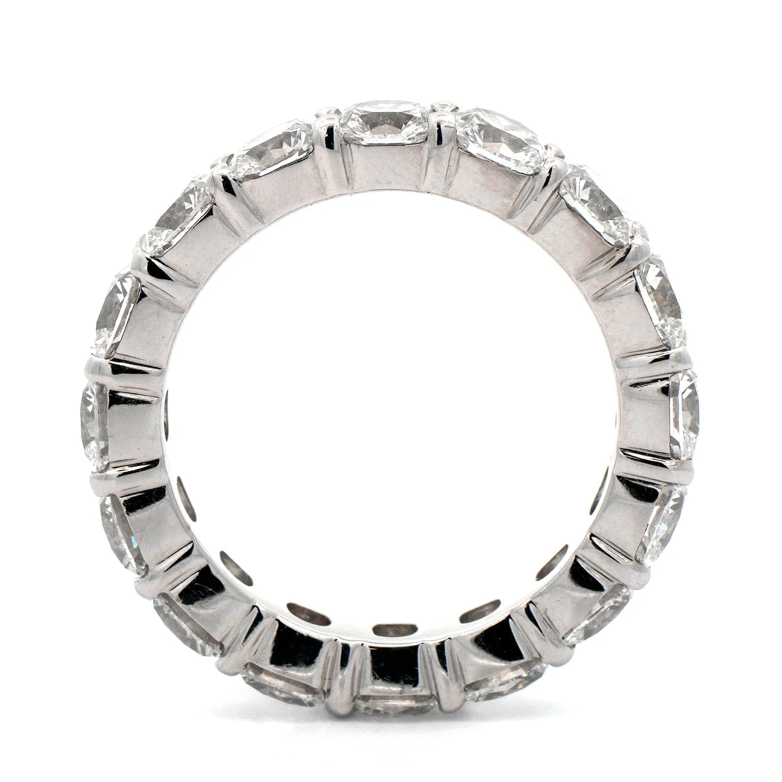 Platinum Cushion Cut Diamond Eternity Band - Image 3