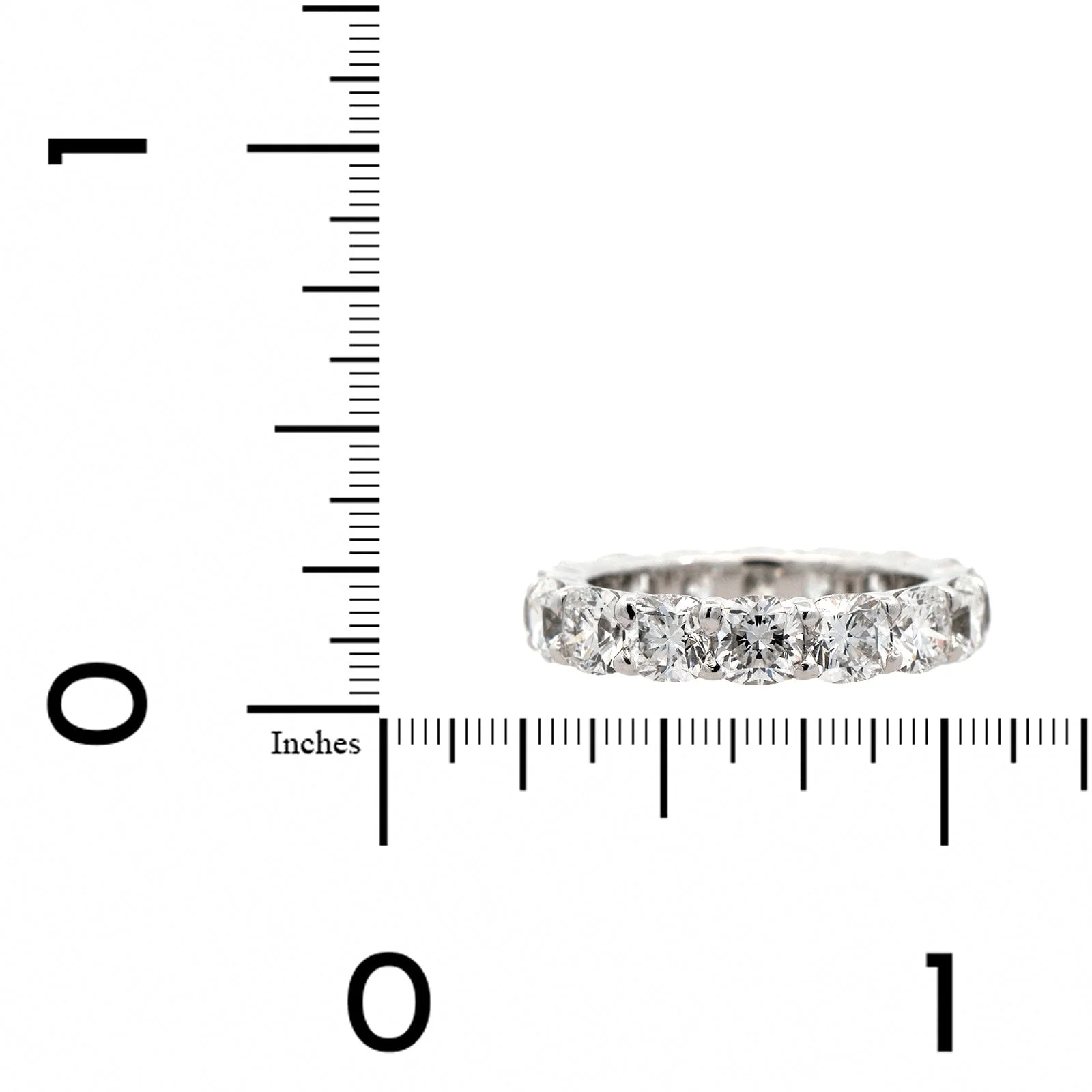 Platinum Cushion Cut Diamond Eternity Band - Image 4