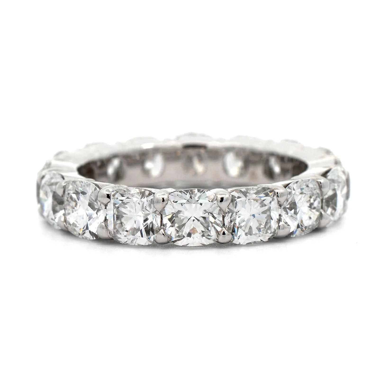 Platinum Cushion Cut Diamond Eternity Band - Image 5