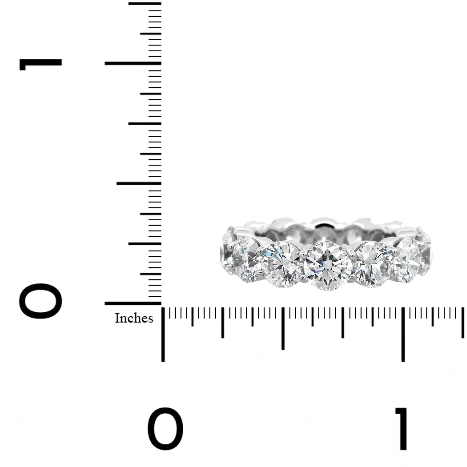 Platinum Diamond Shared Prong Eternity Band - Image 4