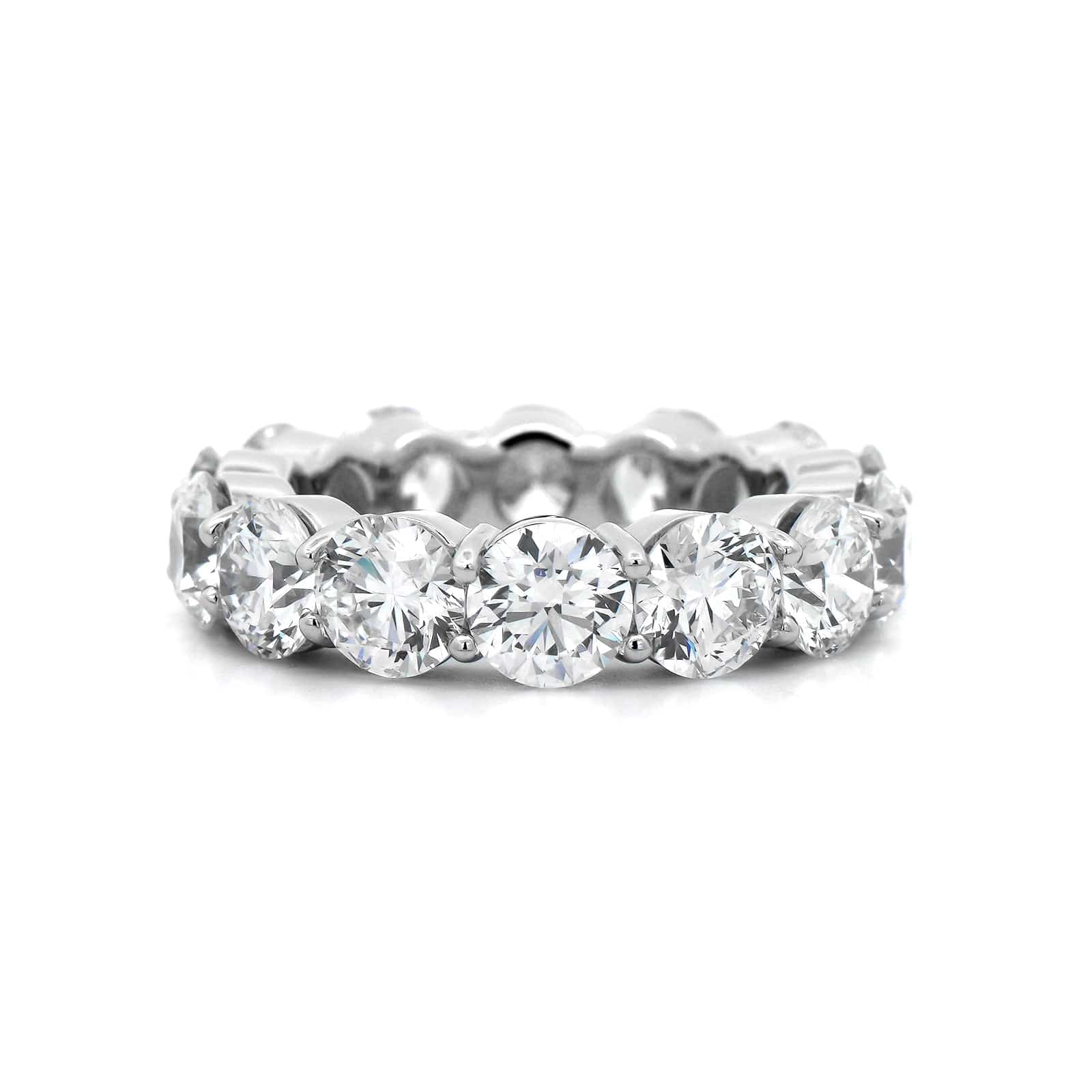 Platinum Diamond Shared Prong Eternity Band - Image 5