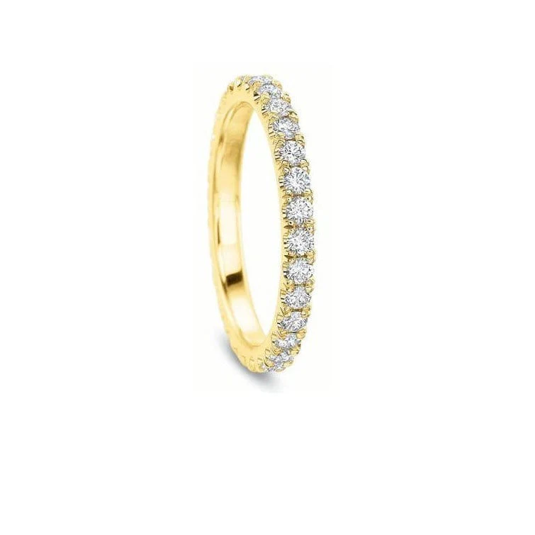 18K Yellow Gold Shared Prong Diamond Eternity Band - Image 2