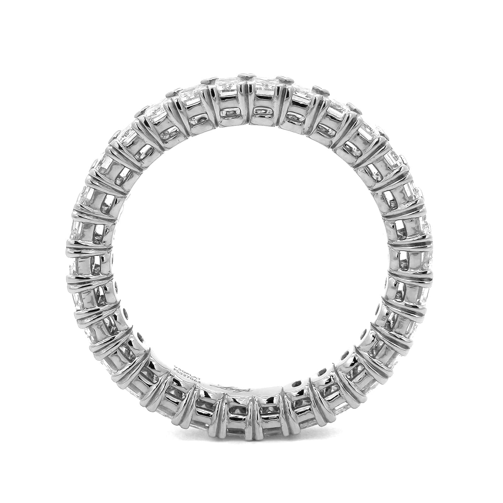 Platinum Emerald Cut Diamond Grand Aire Eternity Band - Image 3
