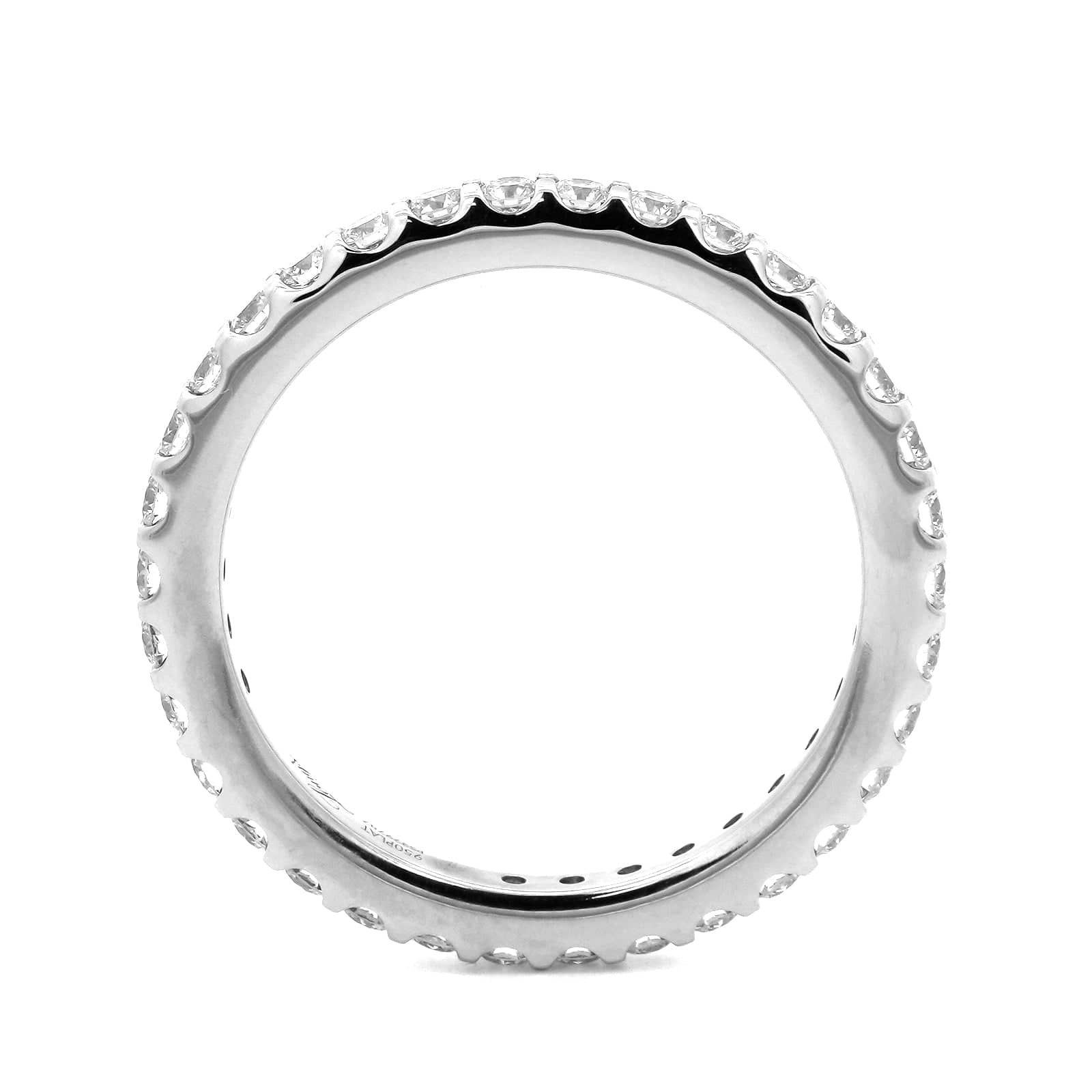 Platinum Modern Aire Shared Prong Diamond Eternity Band - Image 3