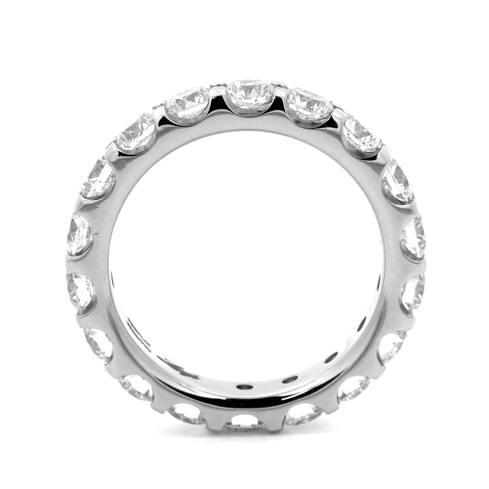 Platinum Modern Aire Shared Prong 3CTW Diamond Eternity Band - Image 3