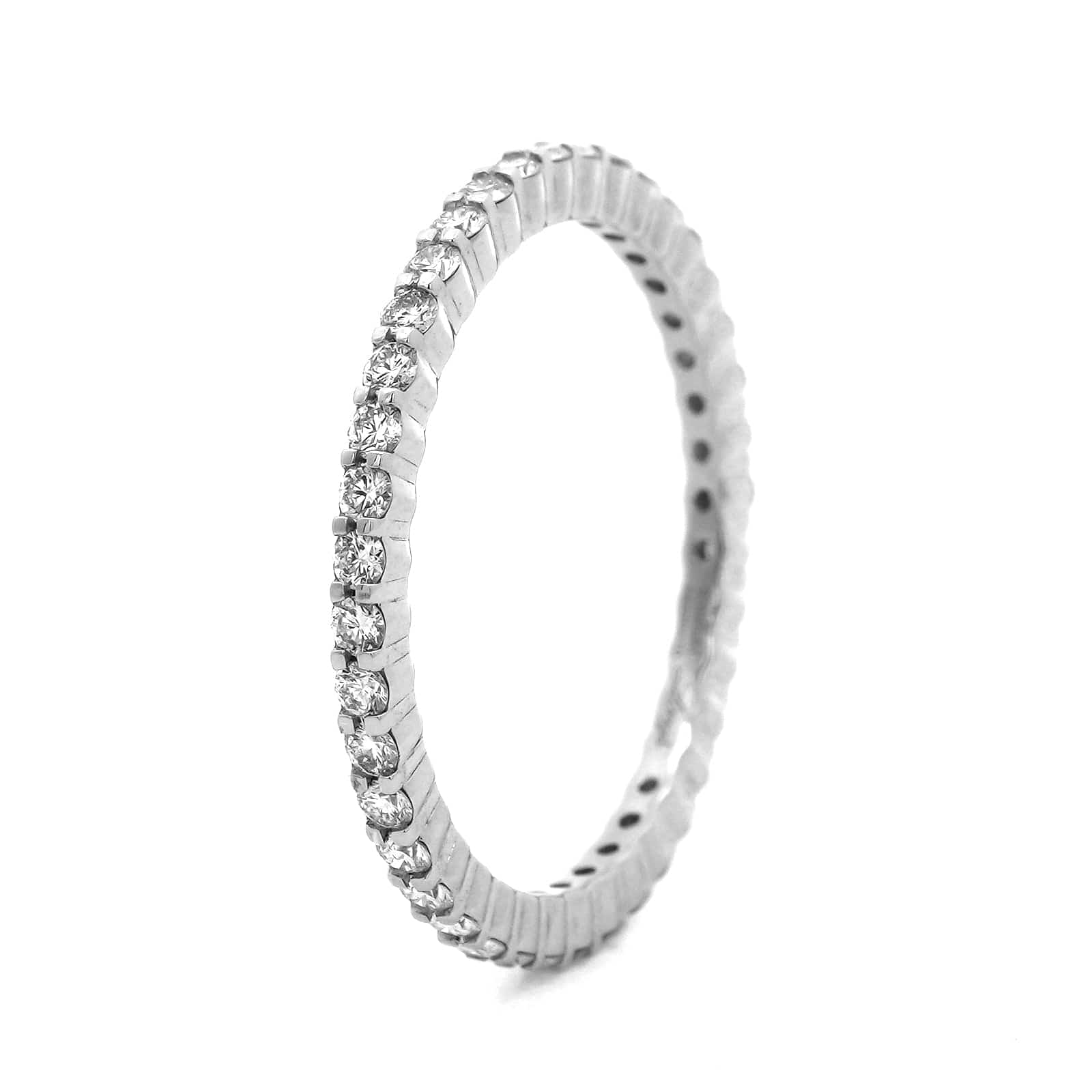 Platinum Classic Shared Prong Diamond Eternity Band - Image 2