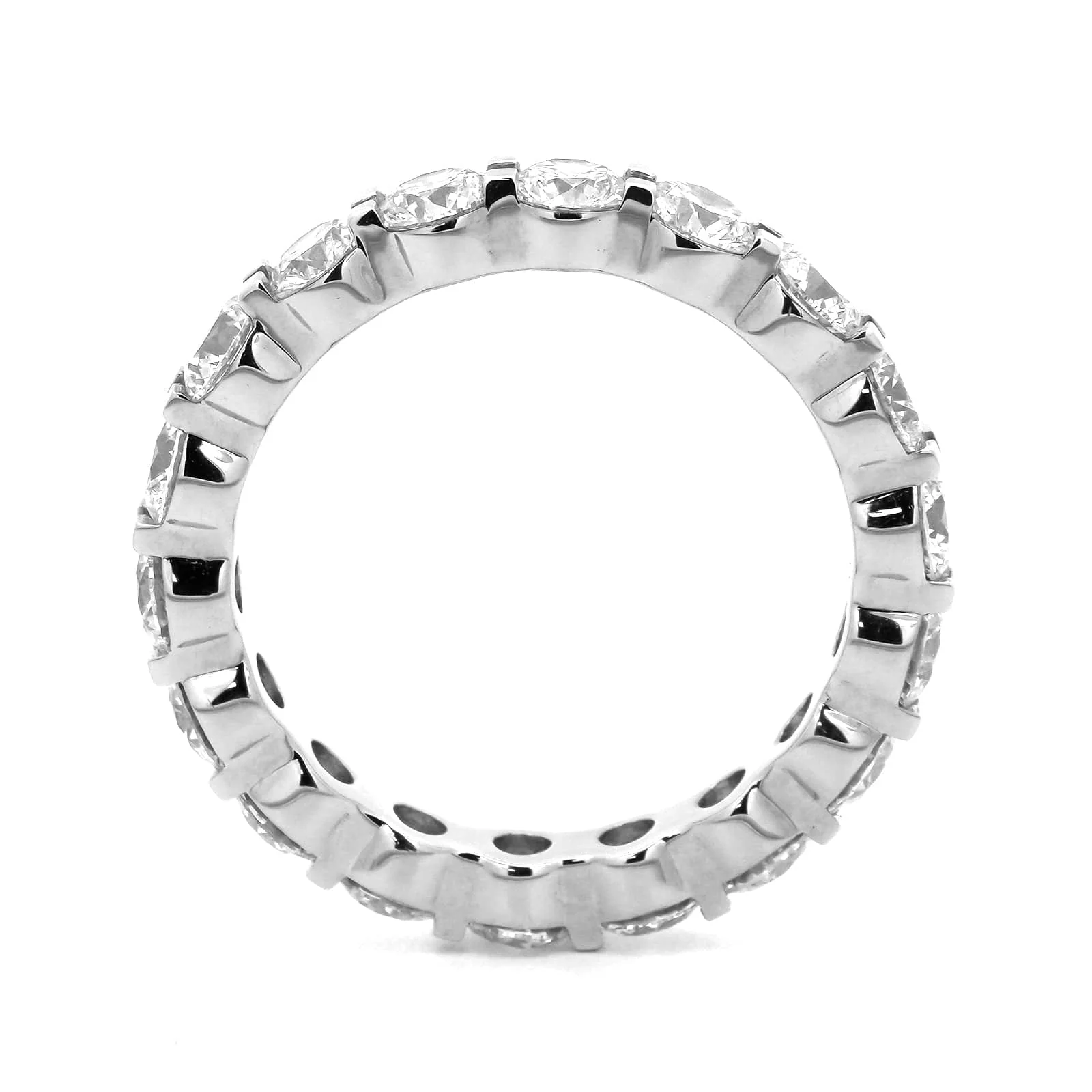 Platinum Classic Shared Prong 3CTW Diamond Eternity Band - Image 3