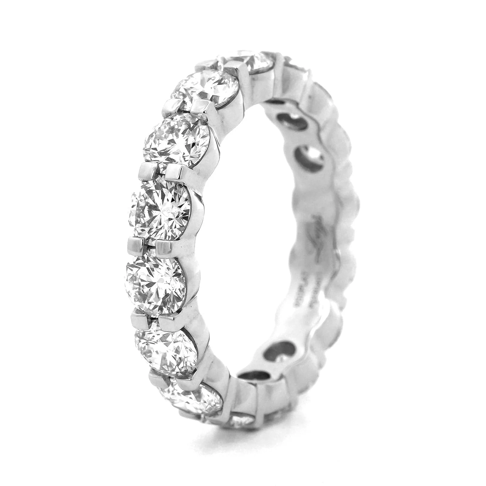 Platinum Classic Shared Prong 4CTW Diamond Eternity Band - Image 2