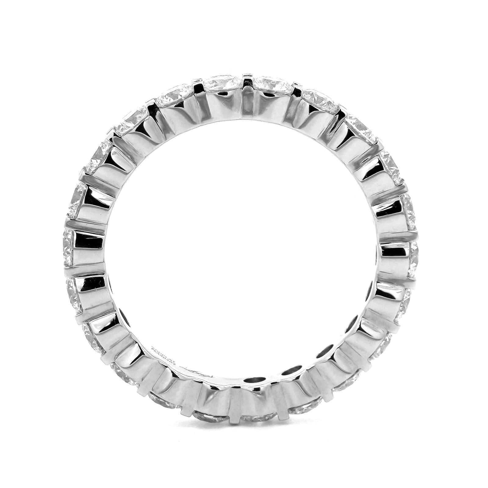 Platinum Classic Shared Prong 2CTW Diamond Eternity Band - Image 3
