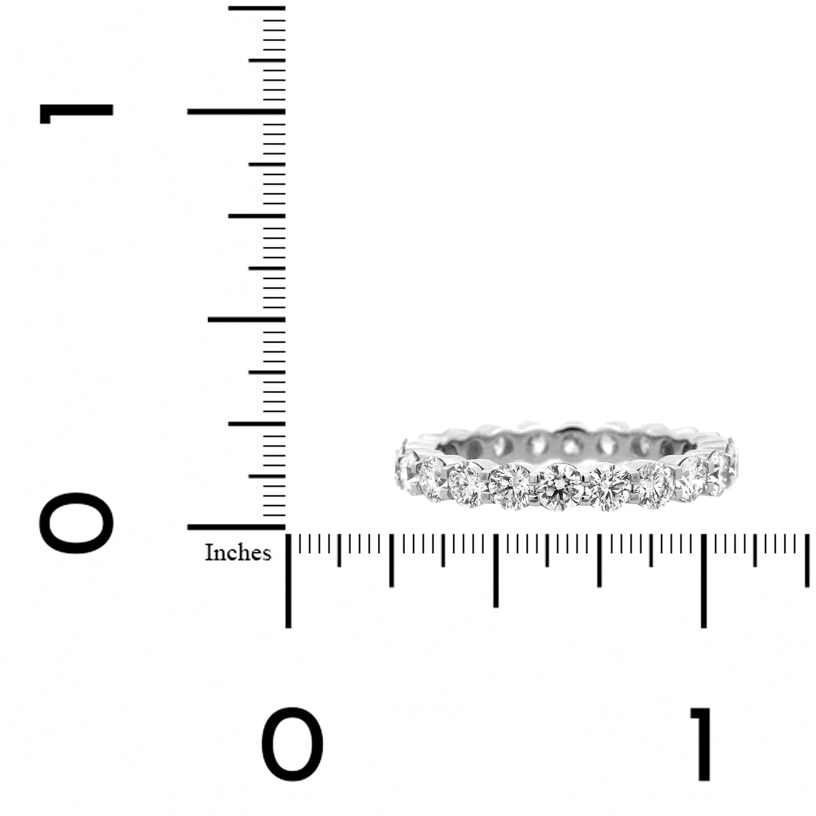 Platinum Classic Shared Prong 2CTW Diamond Eternity Band - Image 4