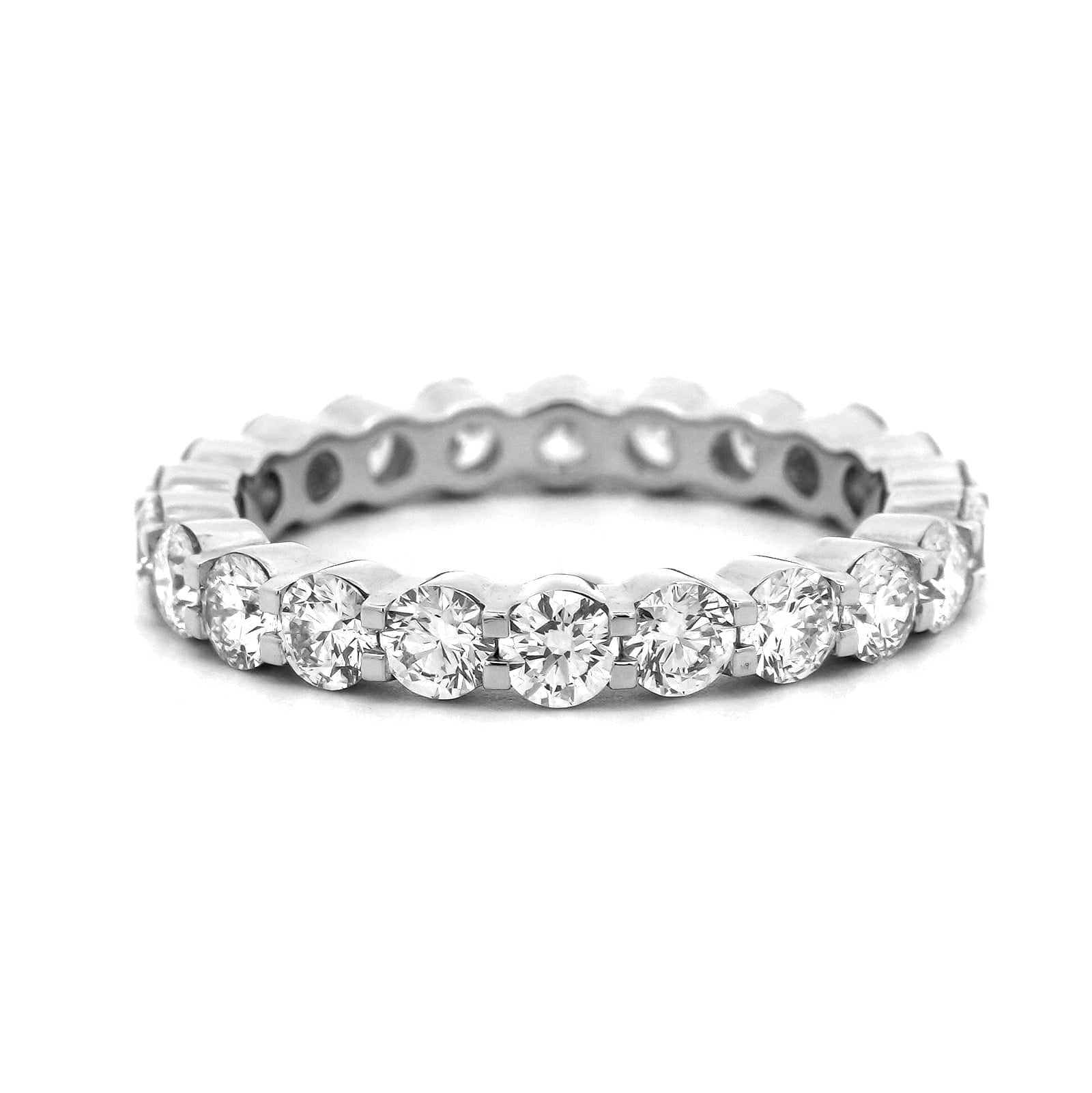 Platinum Classic Shared Prong 2CTW Diamond Eternity Band - Image 5