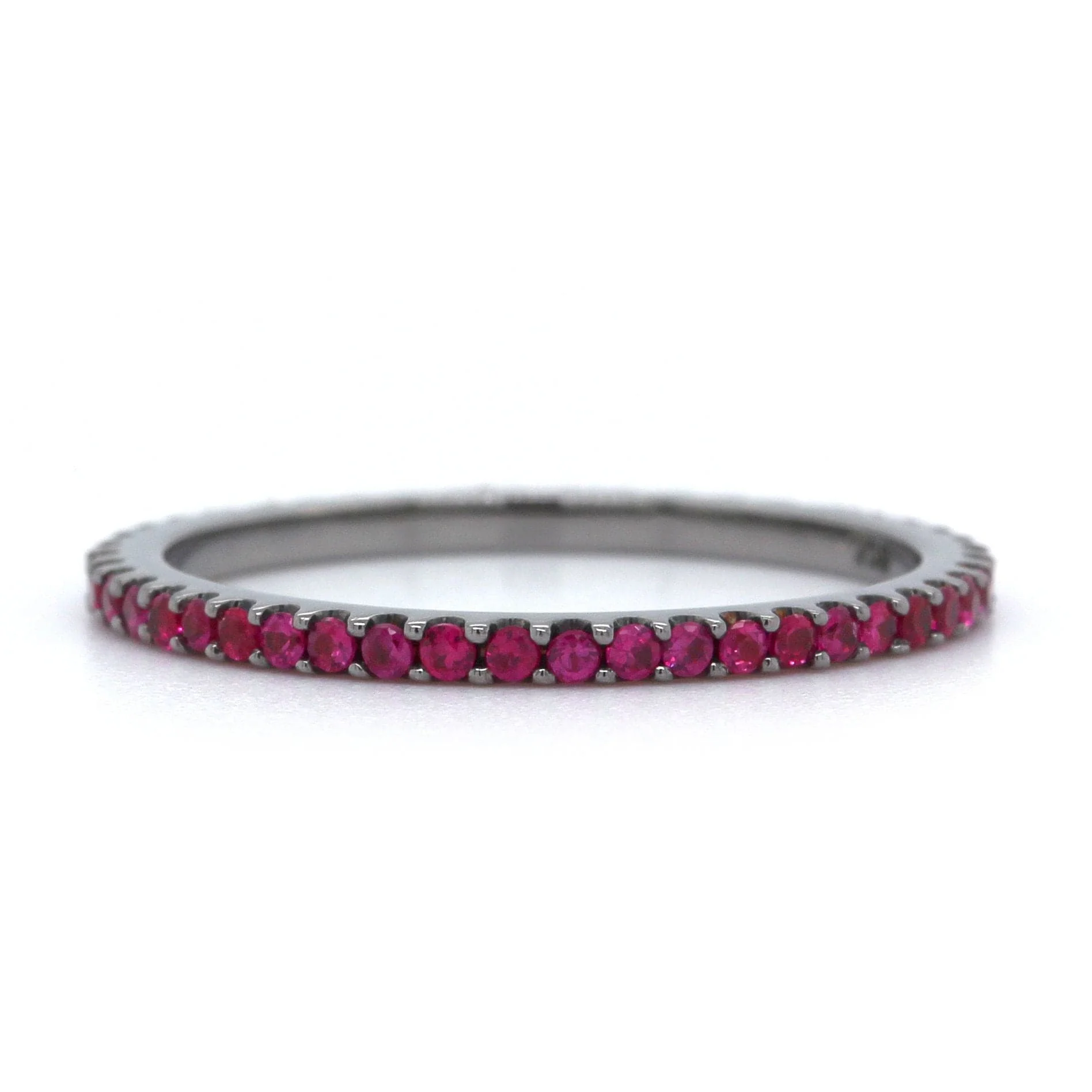 18K White Gold Ruby Eternity Band