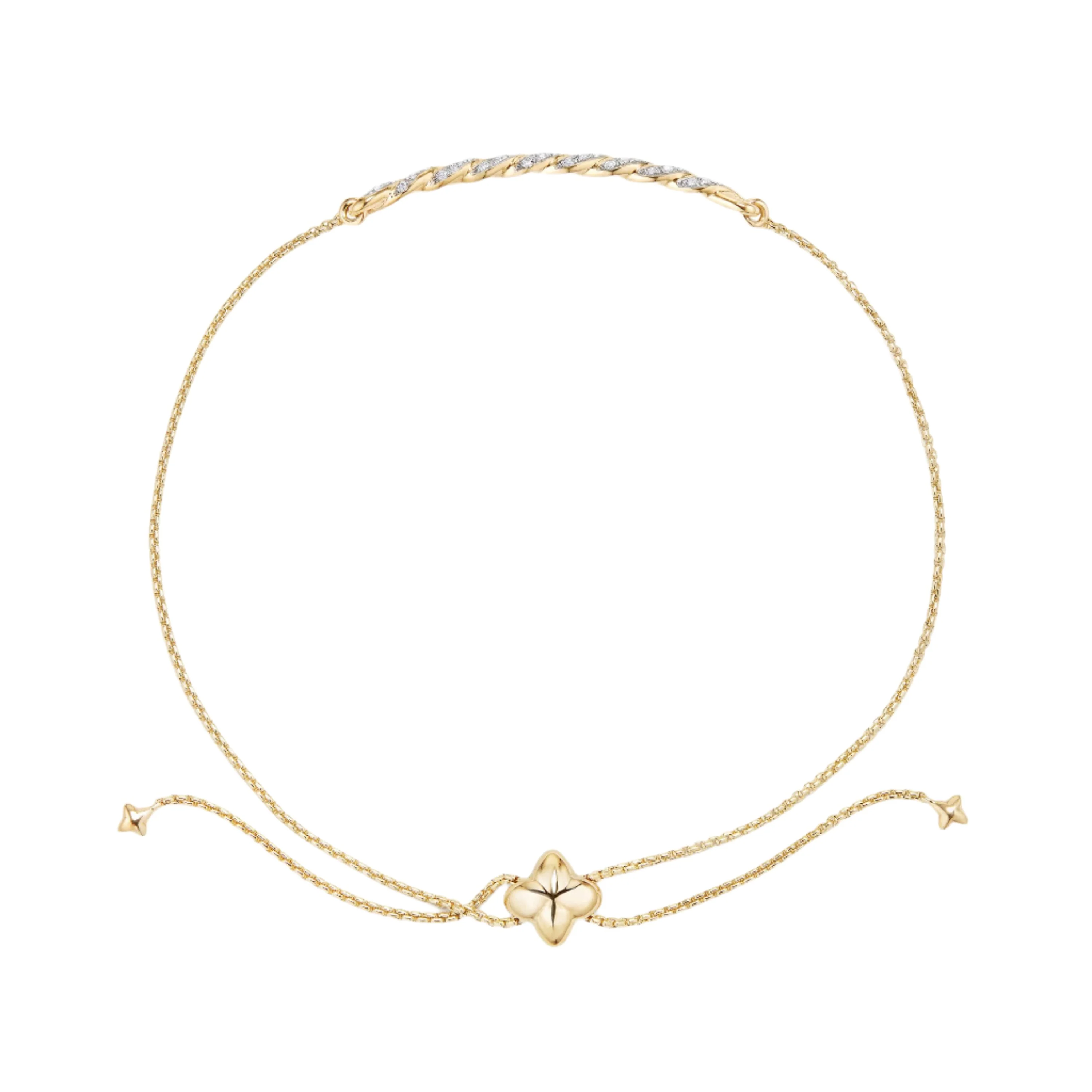 Paveflex Station Bracelet with Diamonds in 18K Gold - Image 3