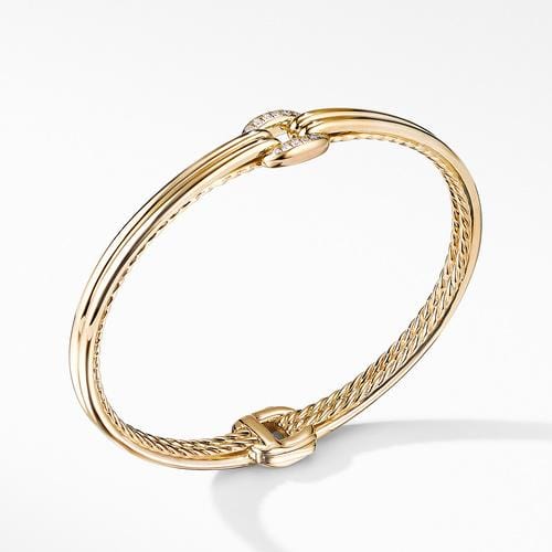 Thoroughbred® Center Link Bracelet in 18K Yellow Gold with Diamonds - Image 2