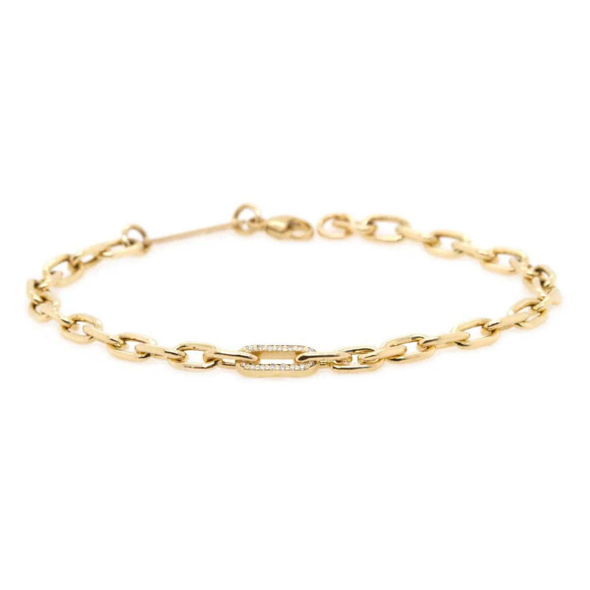 14K Yellow Gold Diamond Bracelet